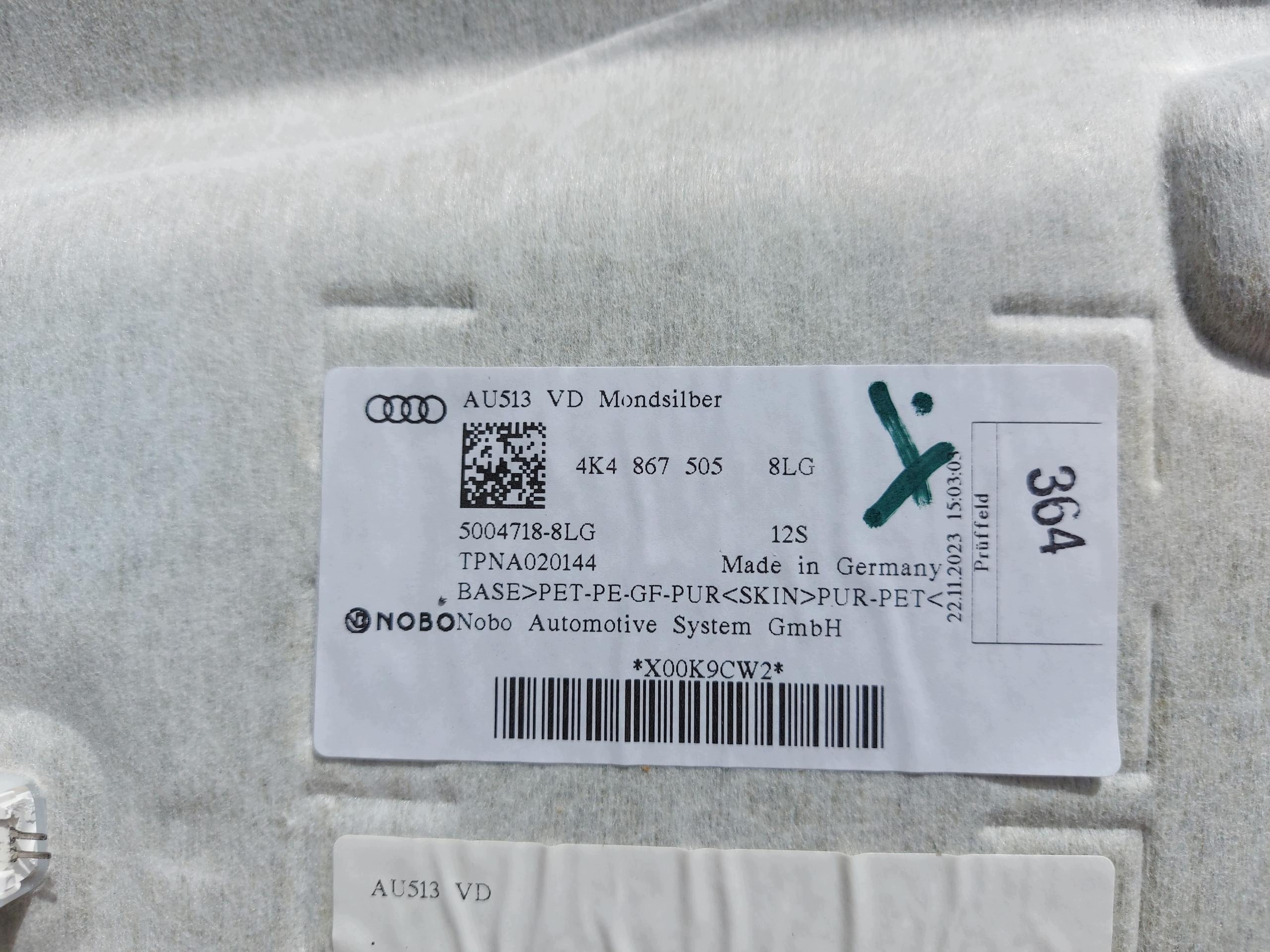 Audi Q8 E-TRON SportBack 4KE Dachhimmel Dachverkleidung podbitka dach WYBUCH ! 4k4864505
