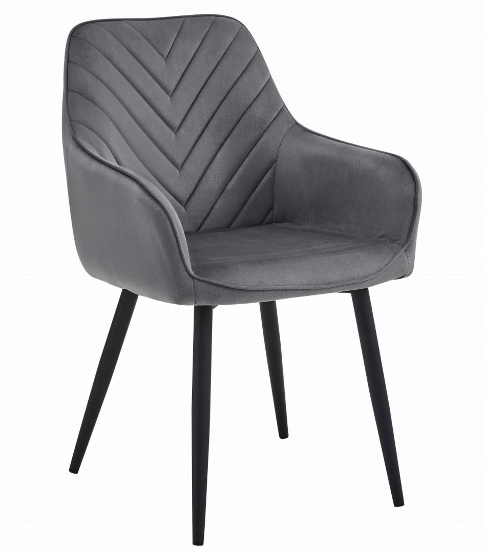 Stolička Nana tmavosivý zamat čierne nohy x 1