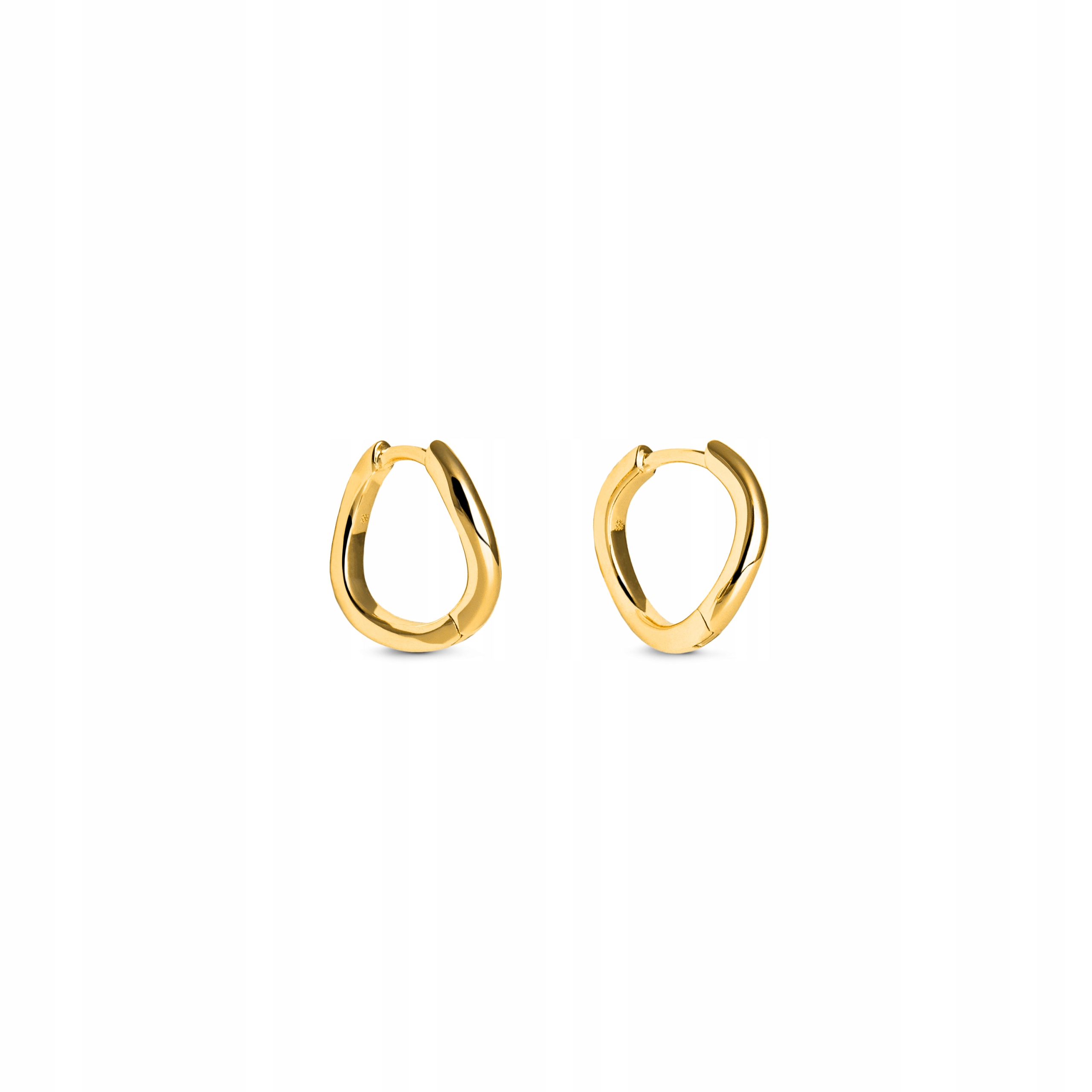 Kolczyki pozłacane Ania Kruk złote skręcane 1 cm mosiądz