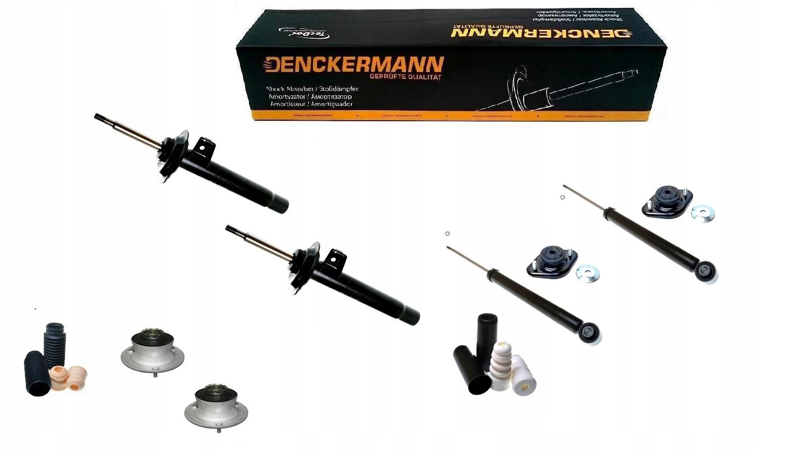 Tlumiče Krytů Odrazů Upevnění Bmw 3 E46 Přední Zadní Sada