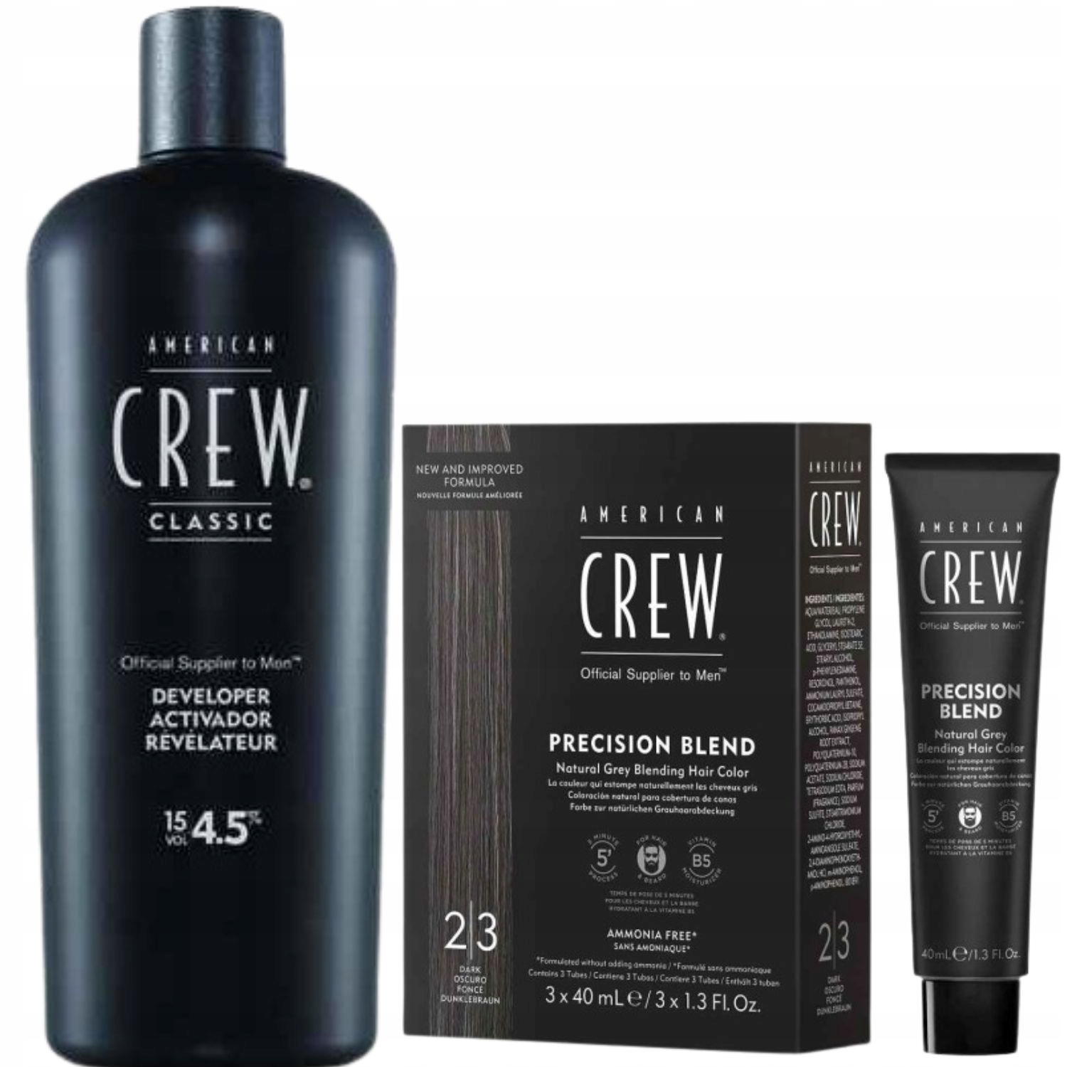 Precision Blend farba 2-3 Dark American Crew utleniacz 4,5%