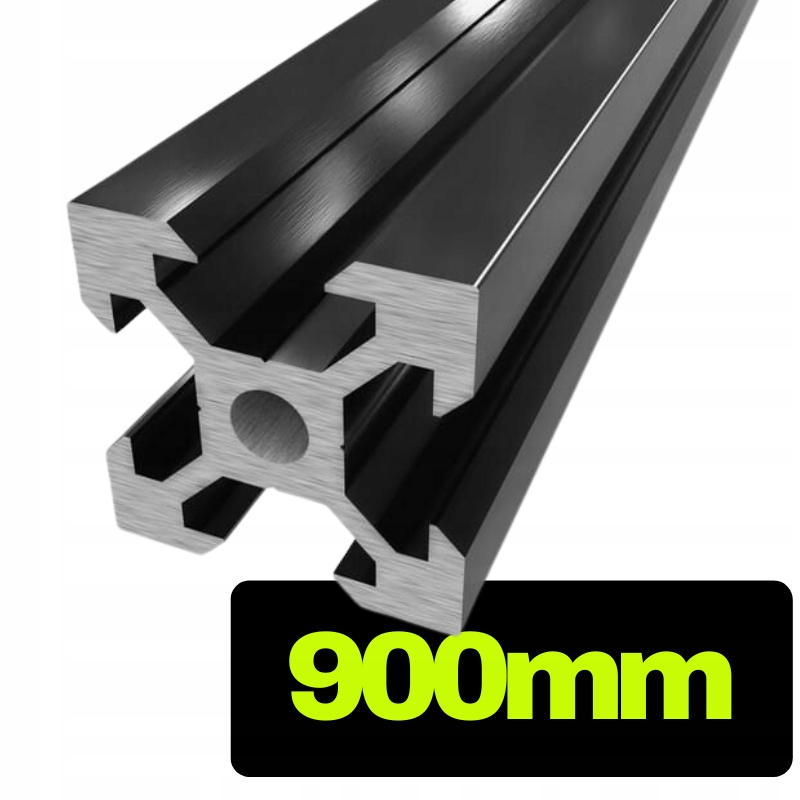 Profil aluminiowy konstrukcyjny V-Slot 2020 90 cm Black 20x20 Czarny