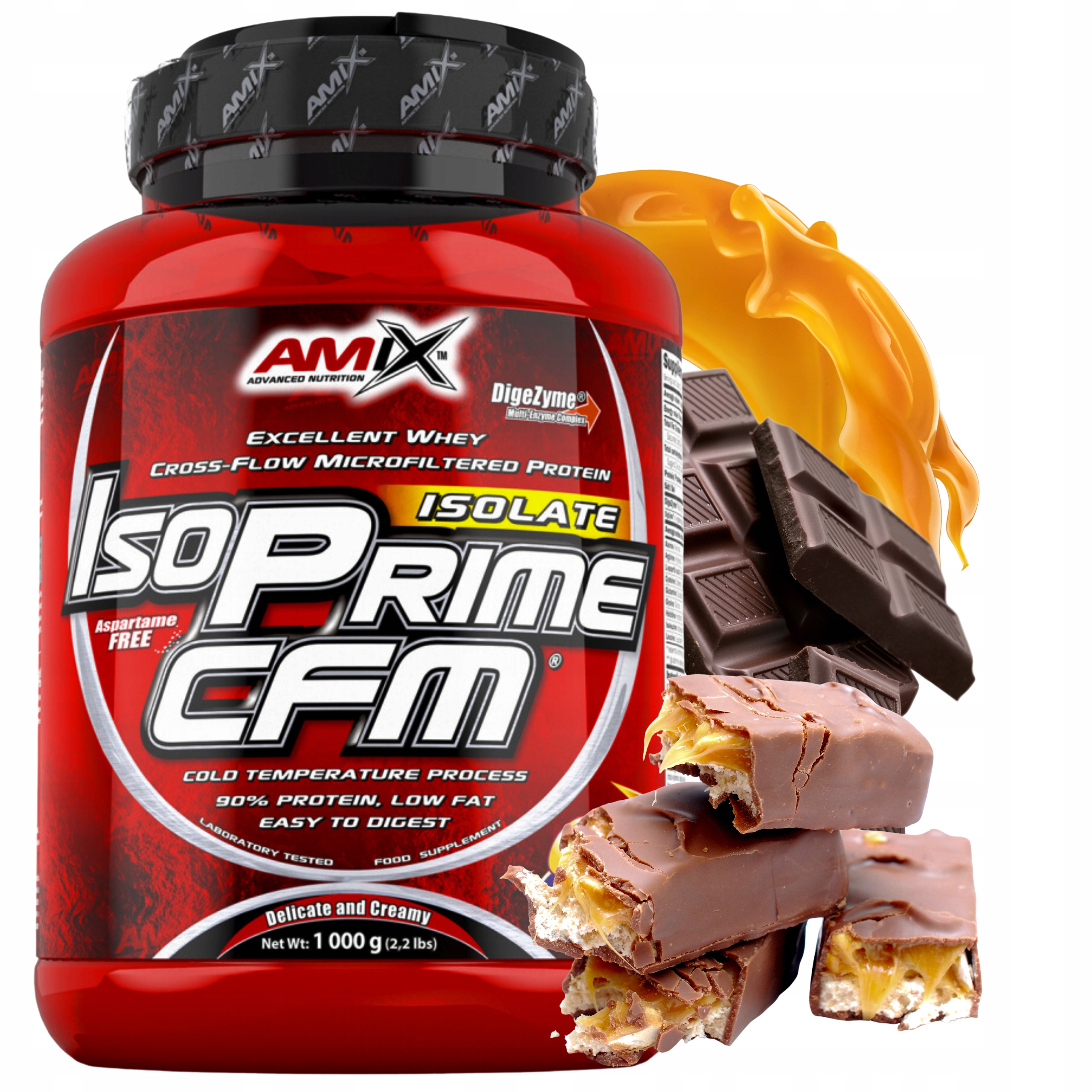 Proteinový Izolát Amix Iso Prime Cfm 1 kg Tyčinka s oříšky Wpi