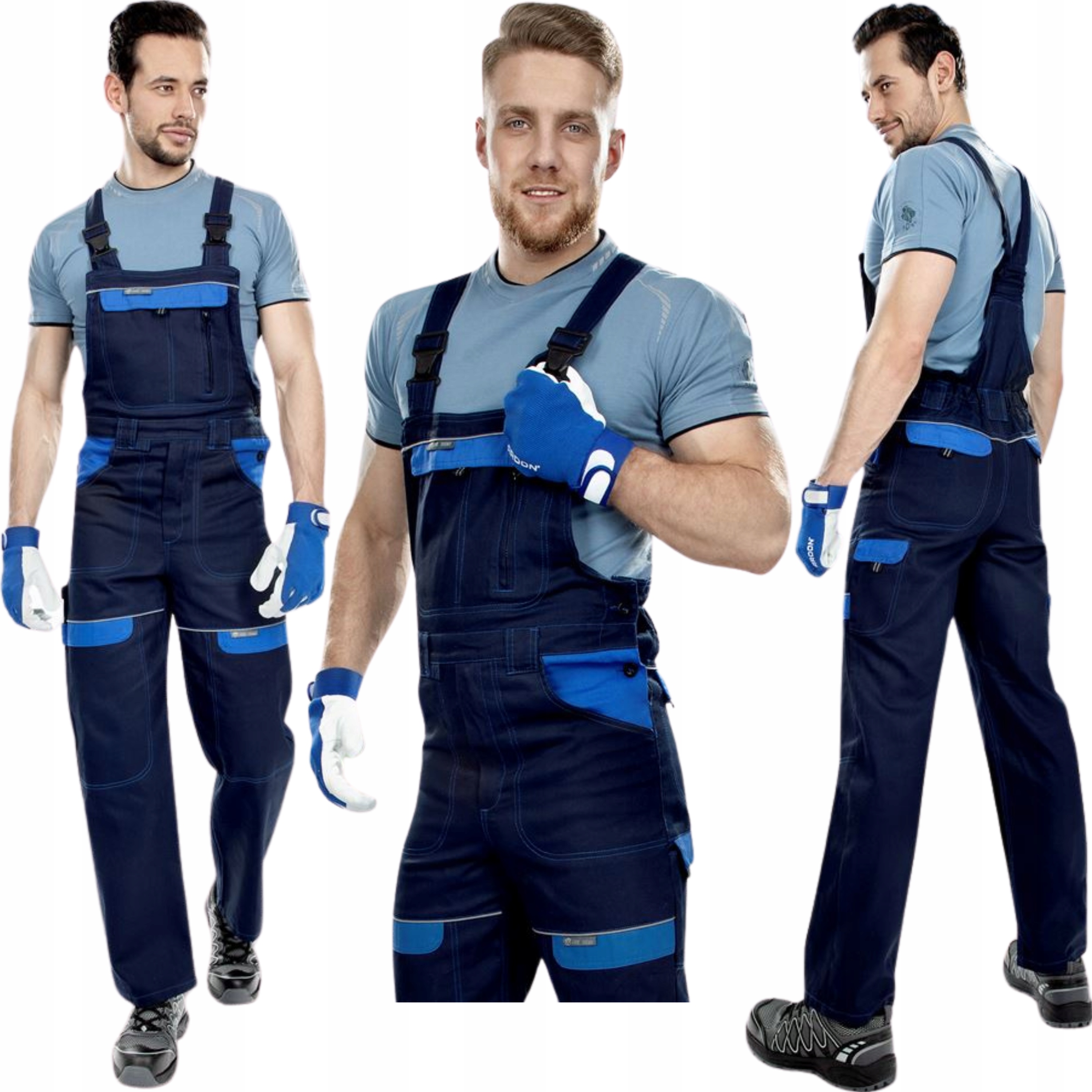 Ogrodniczki Robocze Spodnie Ochronne Do Pracy Bawełniane 100% Bawełna r.50