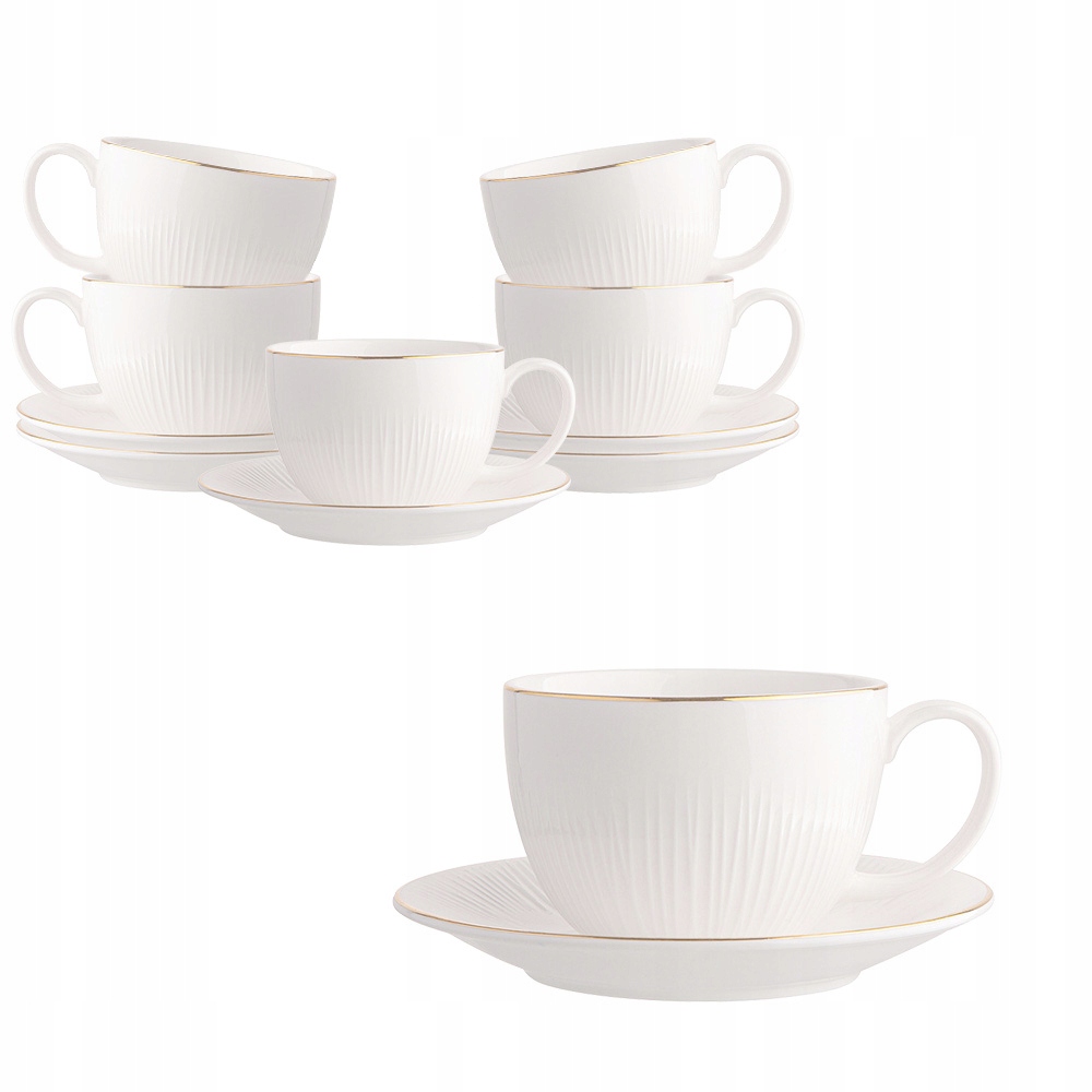 

Filiżanka Z Porcelany ze spodkiem do kawy Zestaw 6
