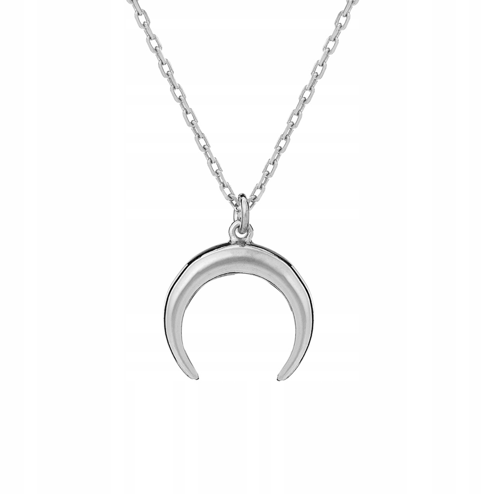 Naszyjnik srebrny Ania Kruk księżyc gładki srebro 925