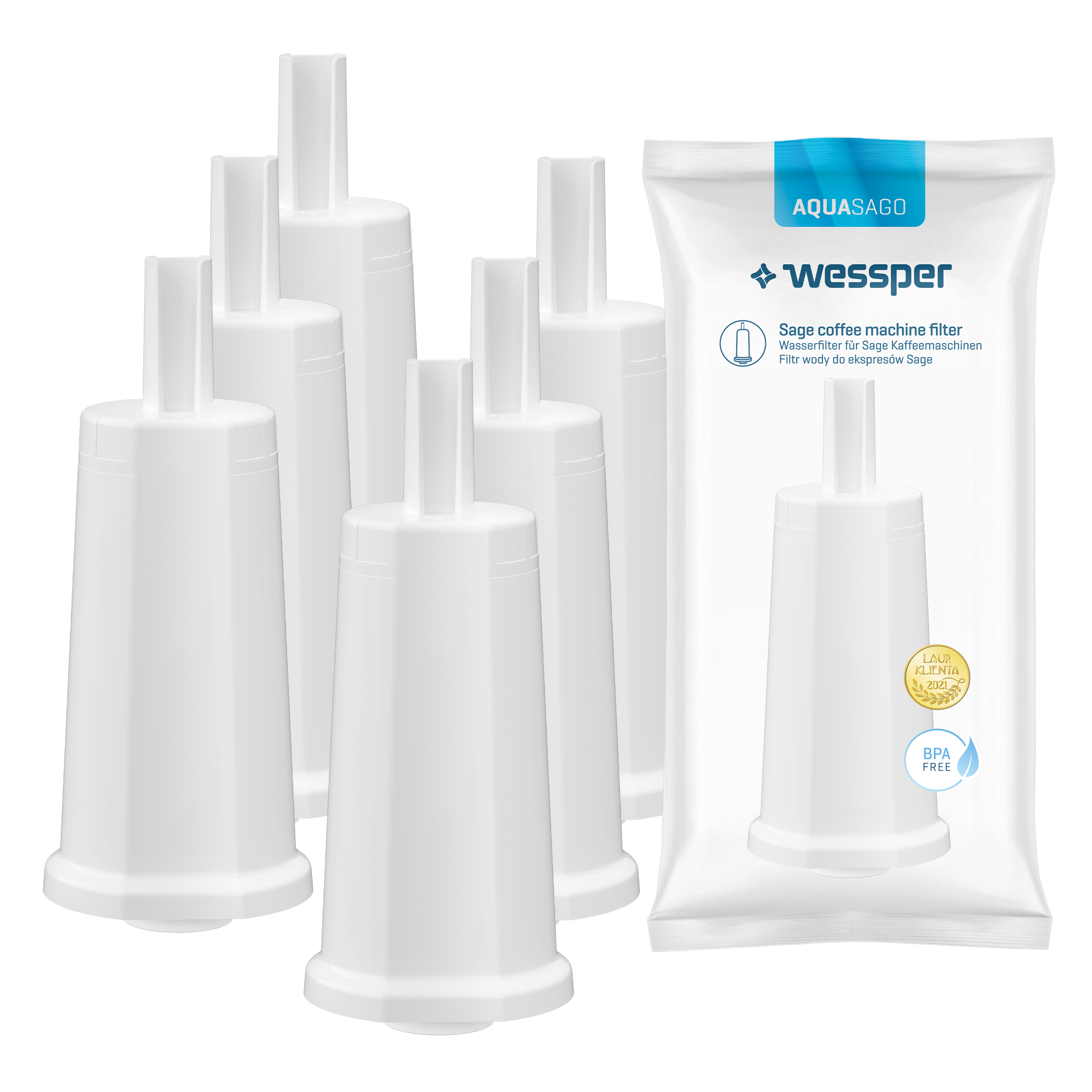 Wessper filtr do wody do ekspresu Sage ES990 BES990 BES980 zamiennik 6x