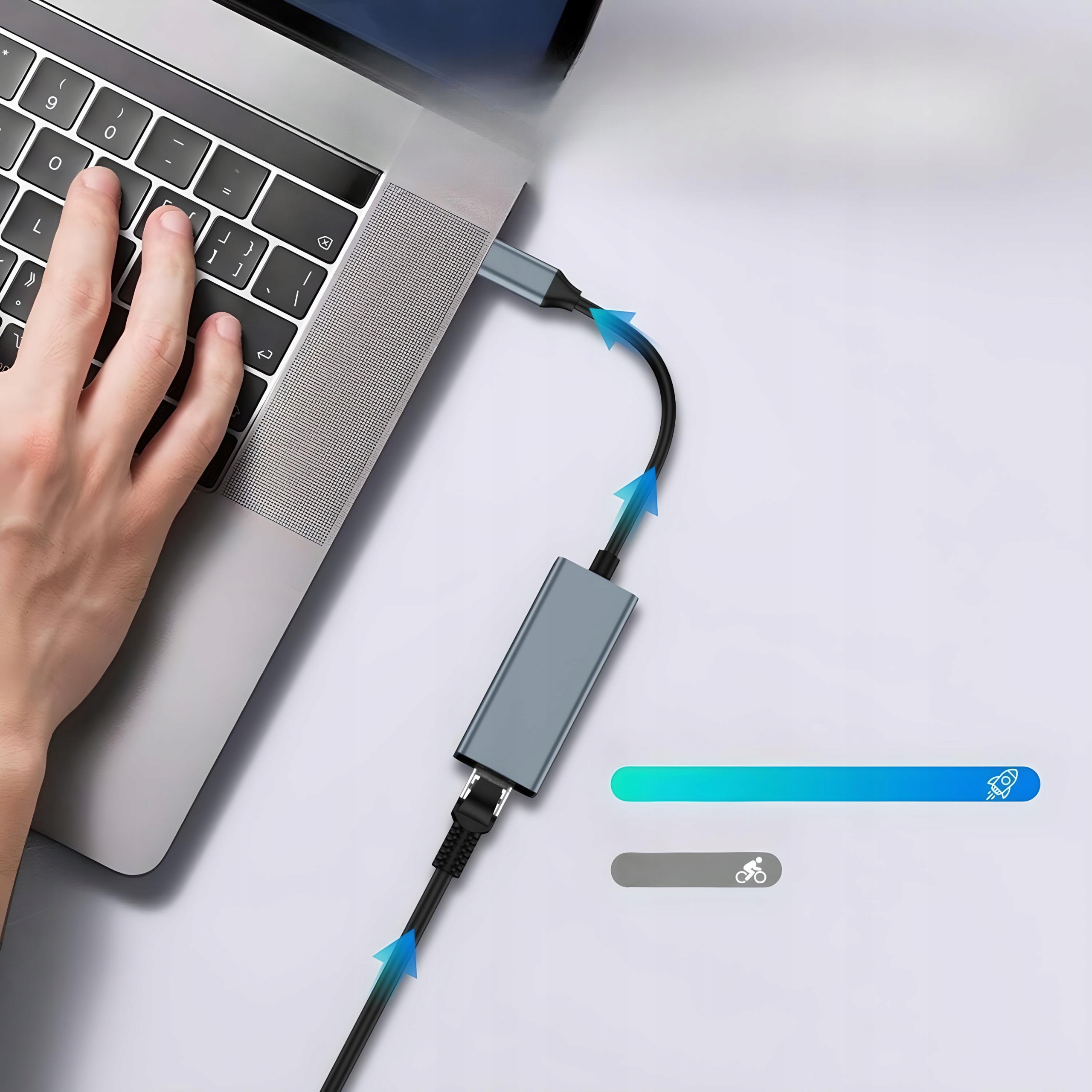 SÍŤOVÝ ADAPTÉR USB-C SÍŤOVÁ KARTA LAN RJ45 1000MBPS Ethernet Gigabit Výrobce PAWONIK