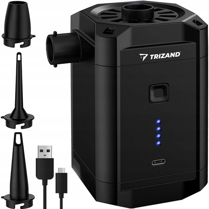 Akumulátorová pumpa Bezdrátová 5200 mAh Usb C Turistická 3v1 Ke 2 ks