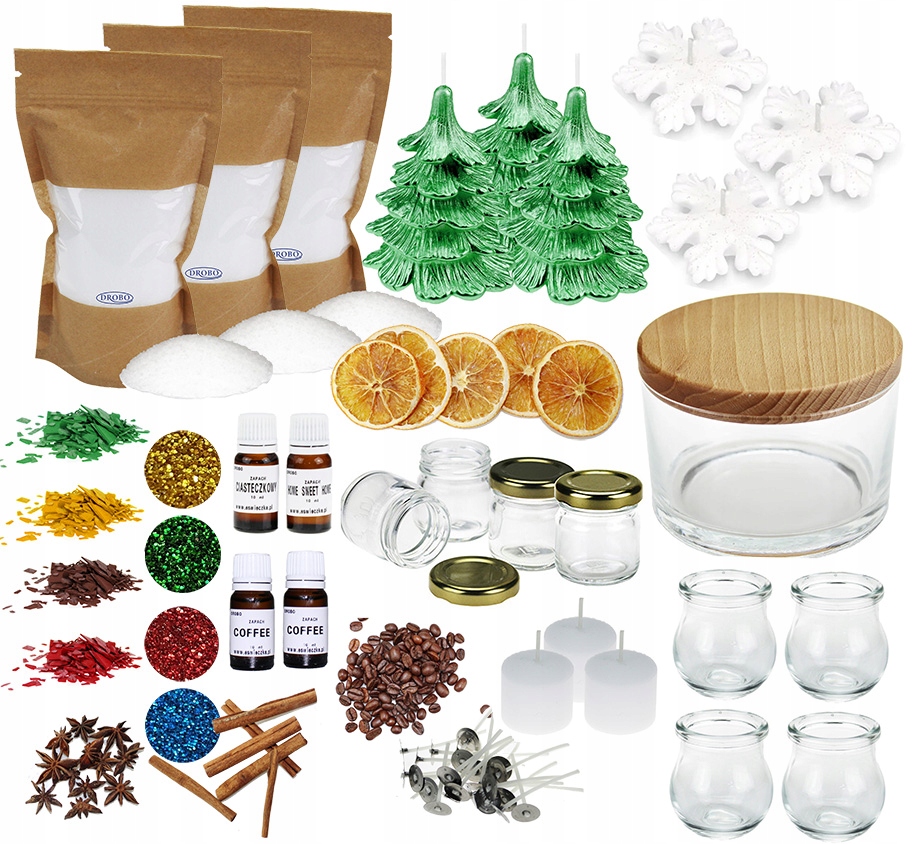 Sada na výrobu svíček svíčky na vánoční stromek pro vánoční dekorace 12