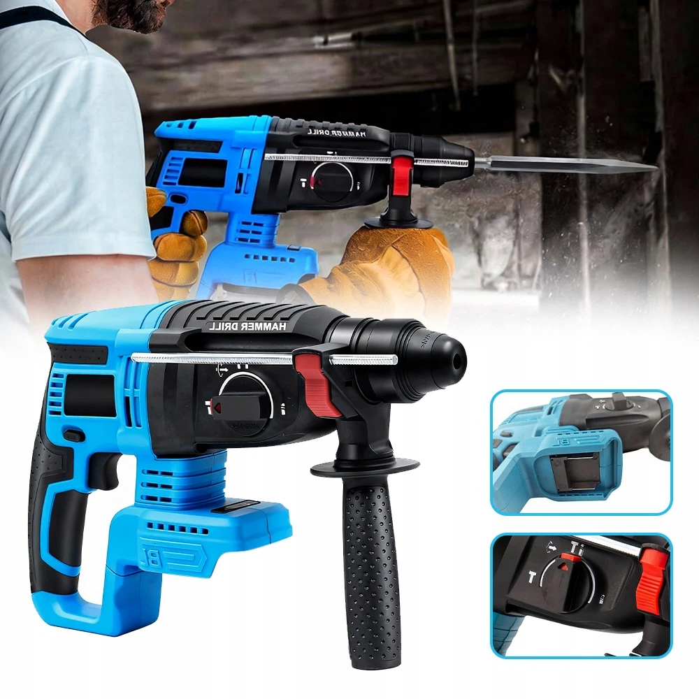 21 V Akumulátorová Vrtačka 360° Pomocná Rukojeť Snadná Obsluha