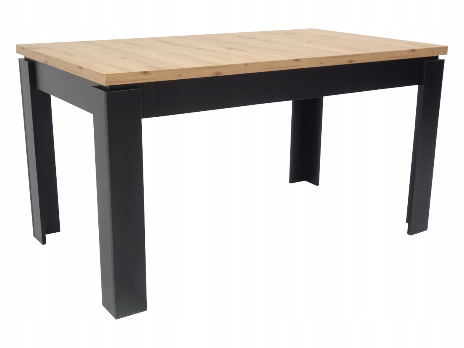 Stół 80x140 z 4 krzesłami kolor ARTISAN + CZARNY Materiał drewno