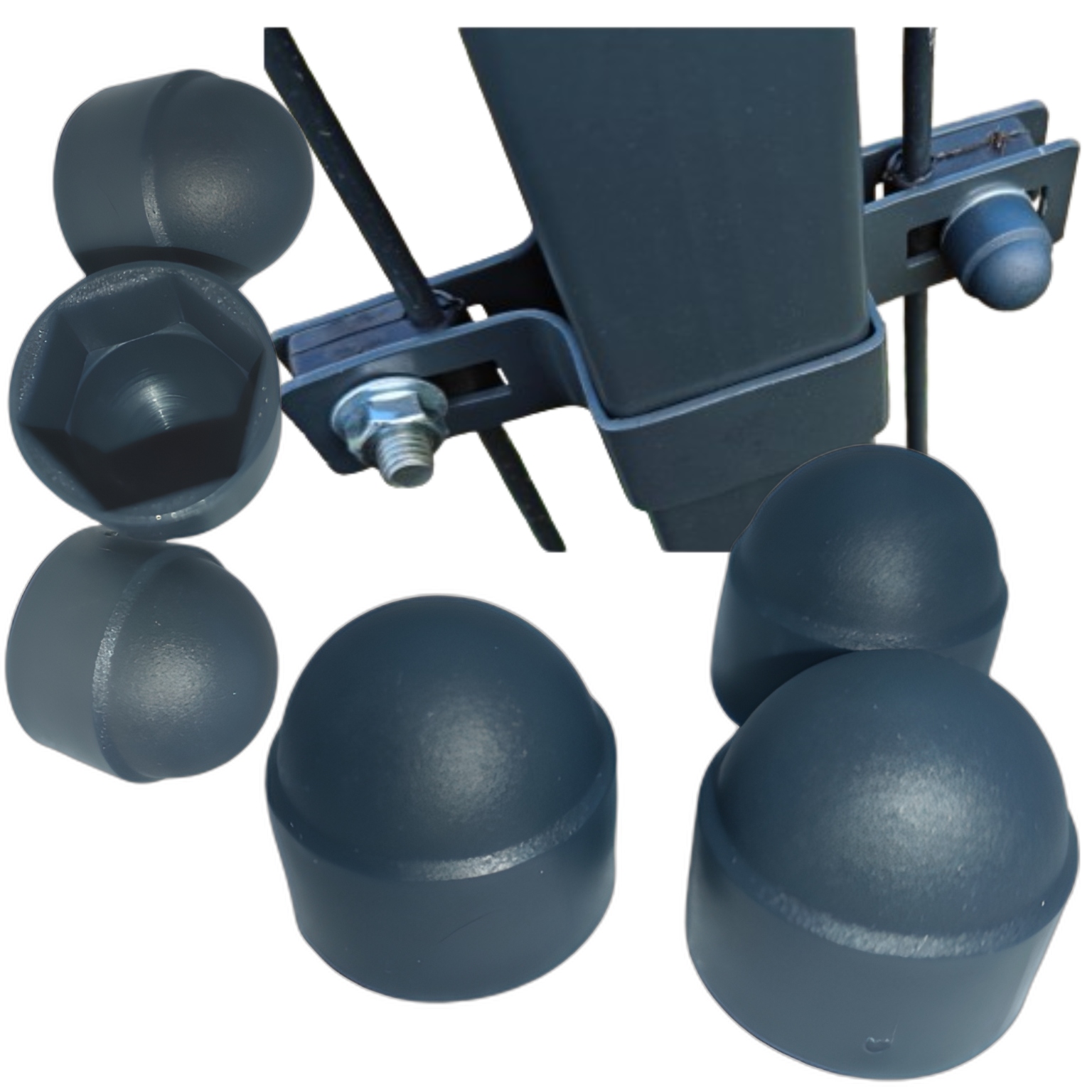 Záslepka kryt šrouby krytka M20/30 20 Ks Antracit Grafit