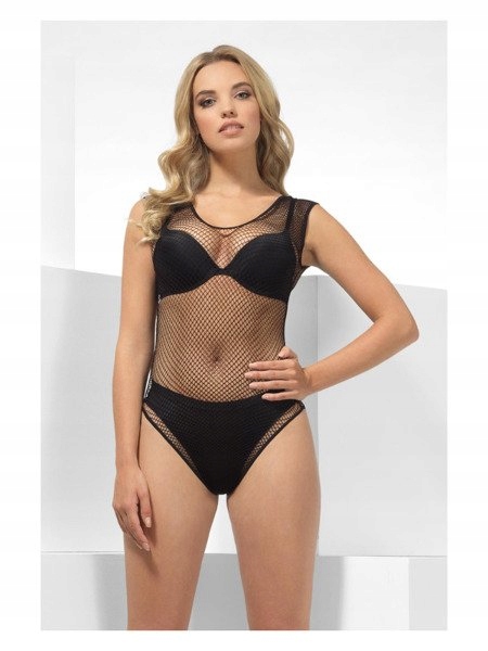 

Body Z Siateczki Bez Rękawów Kabaretka Czarne