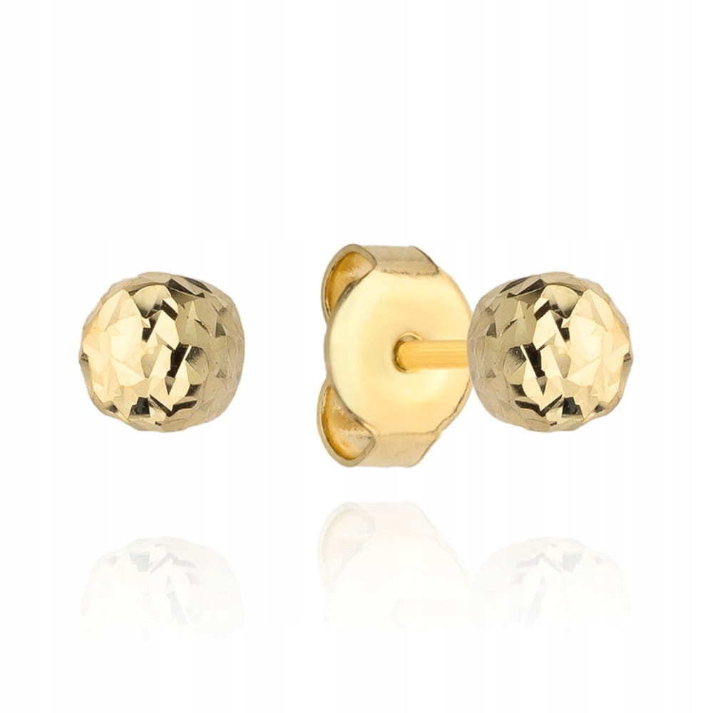 

Kolczyki kulki super lekkie diamentowane 6 mm 585