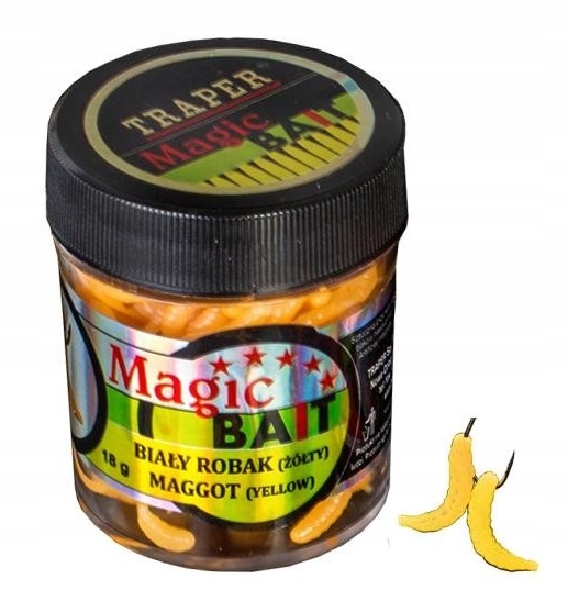 Przynęta sztuczna Traper Magic Bait żółty robak