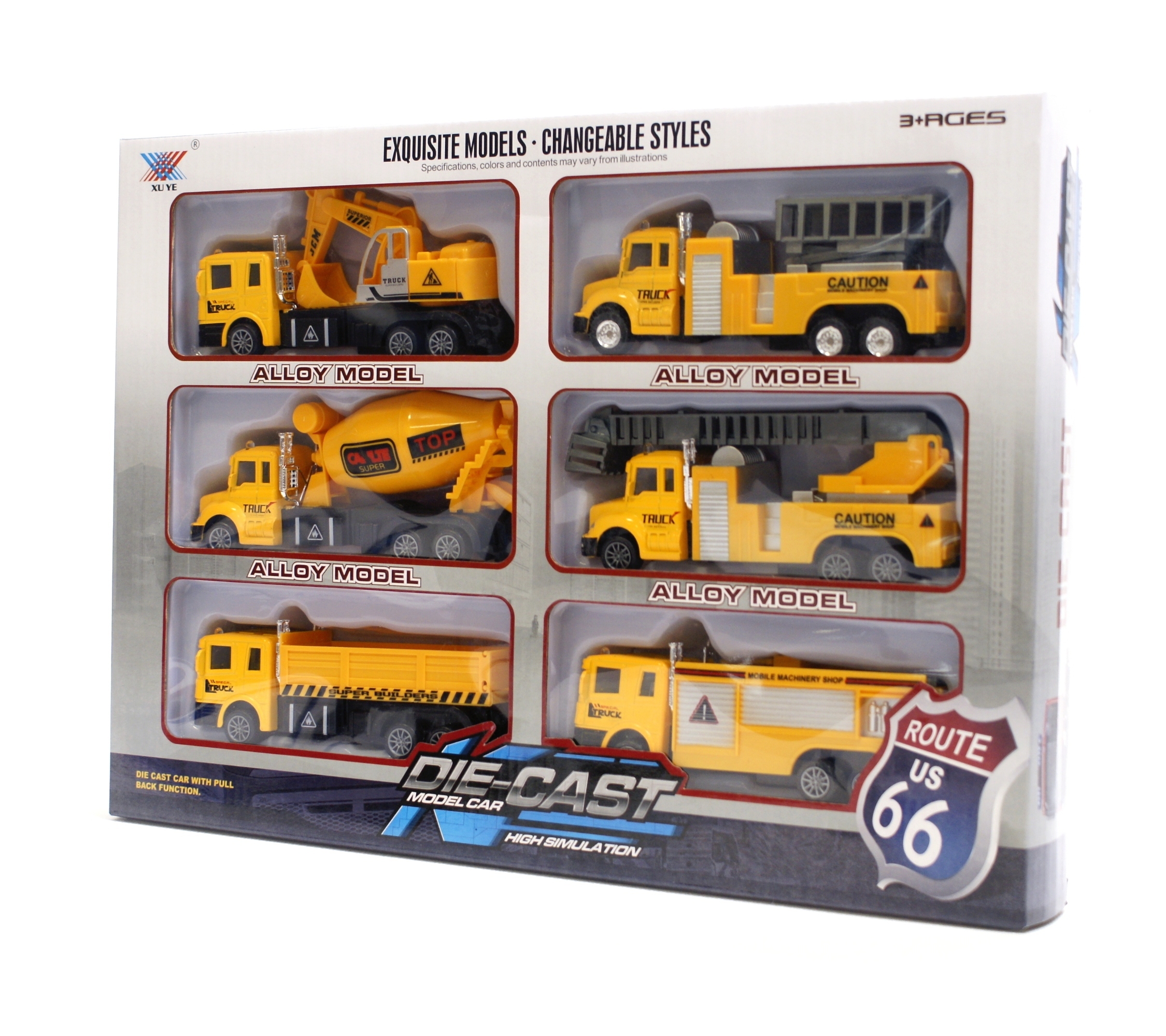 ZESTAW RESORAKÓW samochody metalowe 6 SZTUK