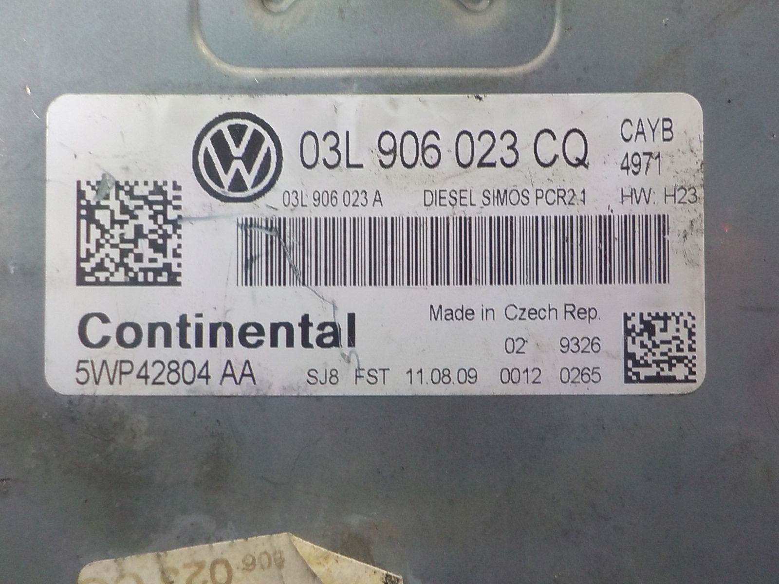 VW GOLF VI computer Centralina 03L906023CQ 5WP42804AA