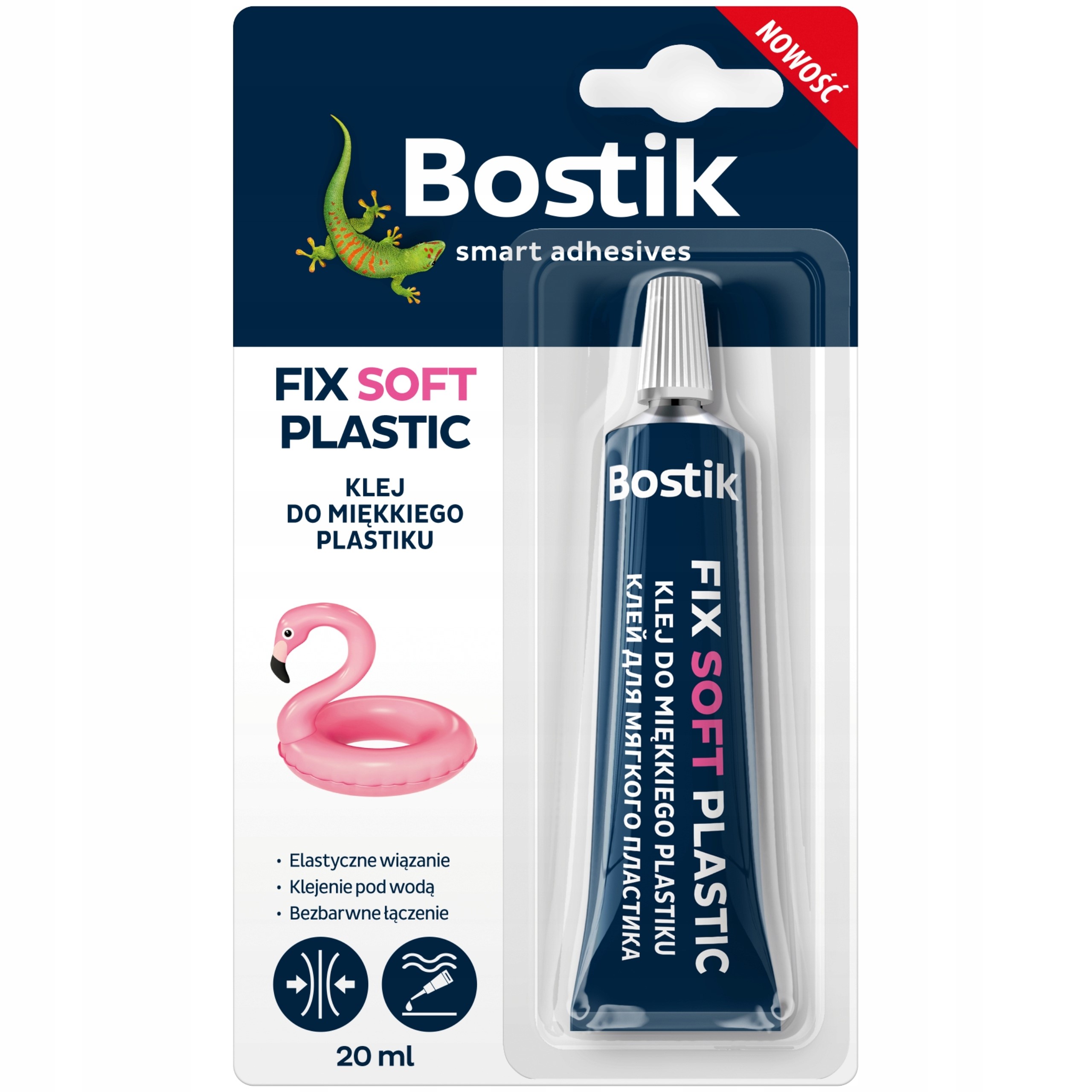 Klej Do Miękkiego Plastiku Fix Soft Plastic Elastyczny 20ML Bostik