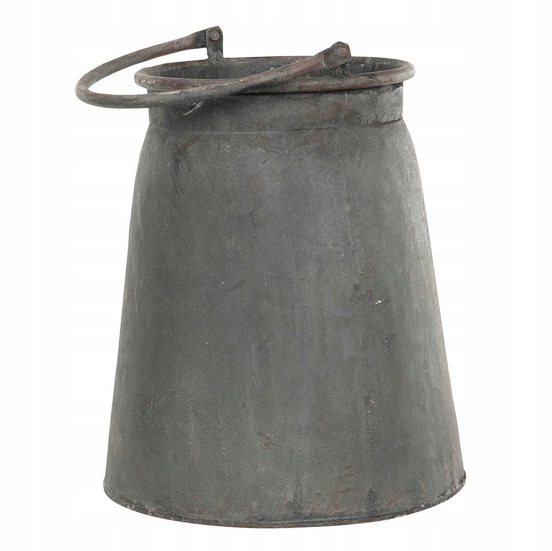 Obal Na Květináč Na Květináč Styl Loft zestárlý černý do obývacího pokoje výška 28 cm