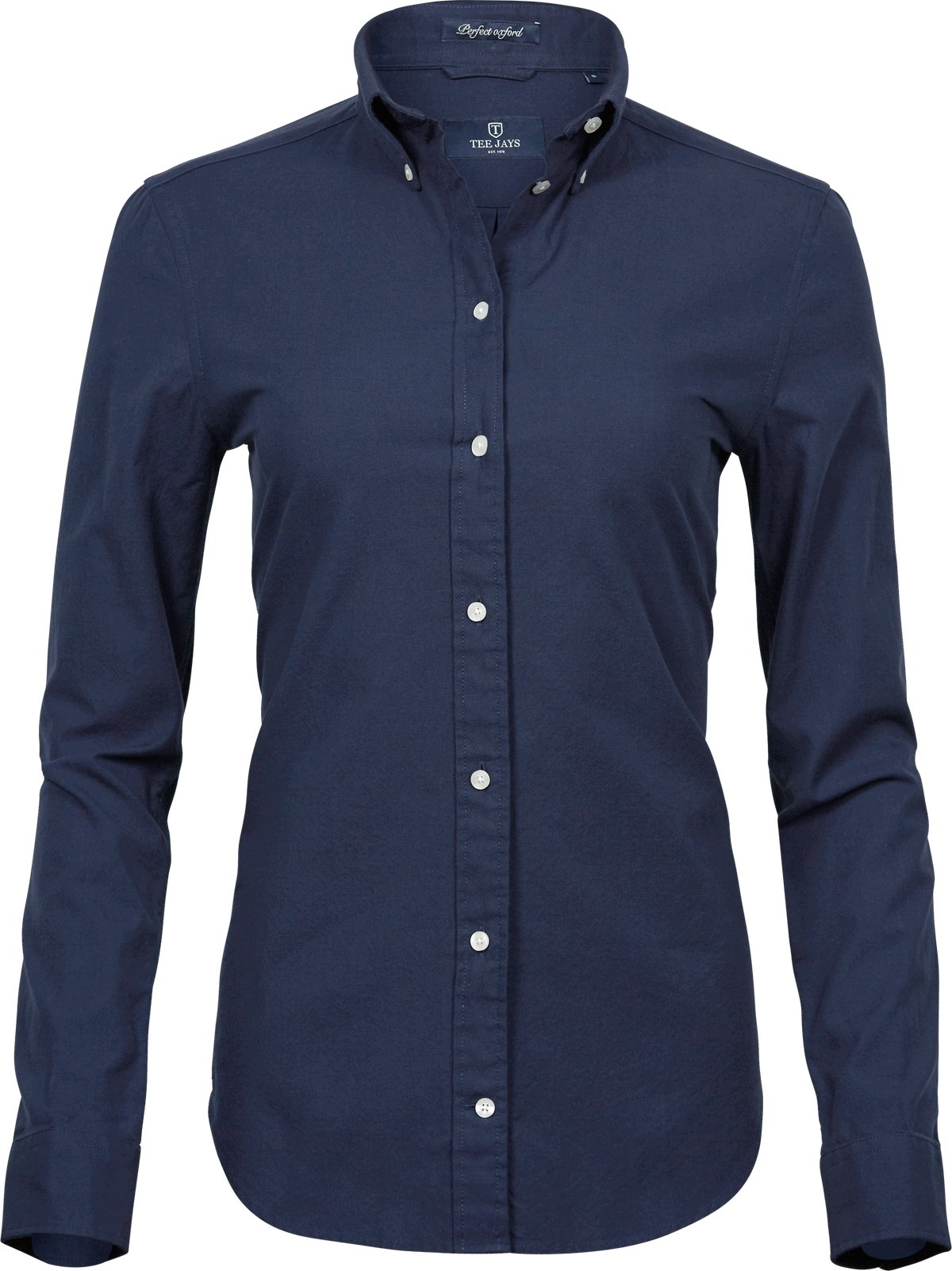Dámská košile s dlouhým rukávem Oxfort Tee Navy vel. 3XL