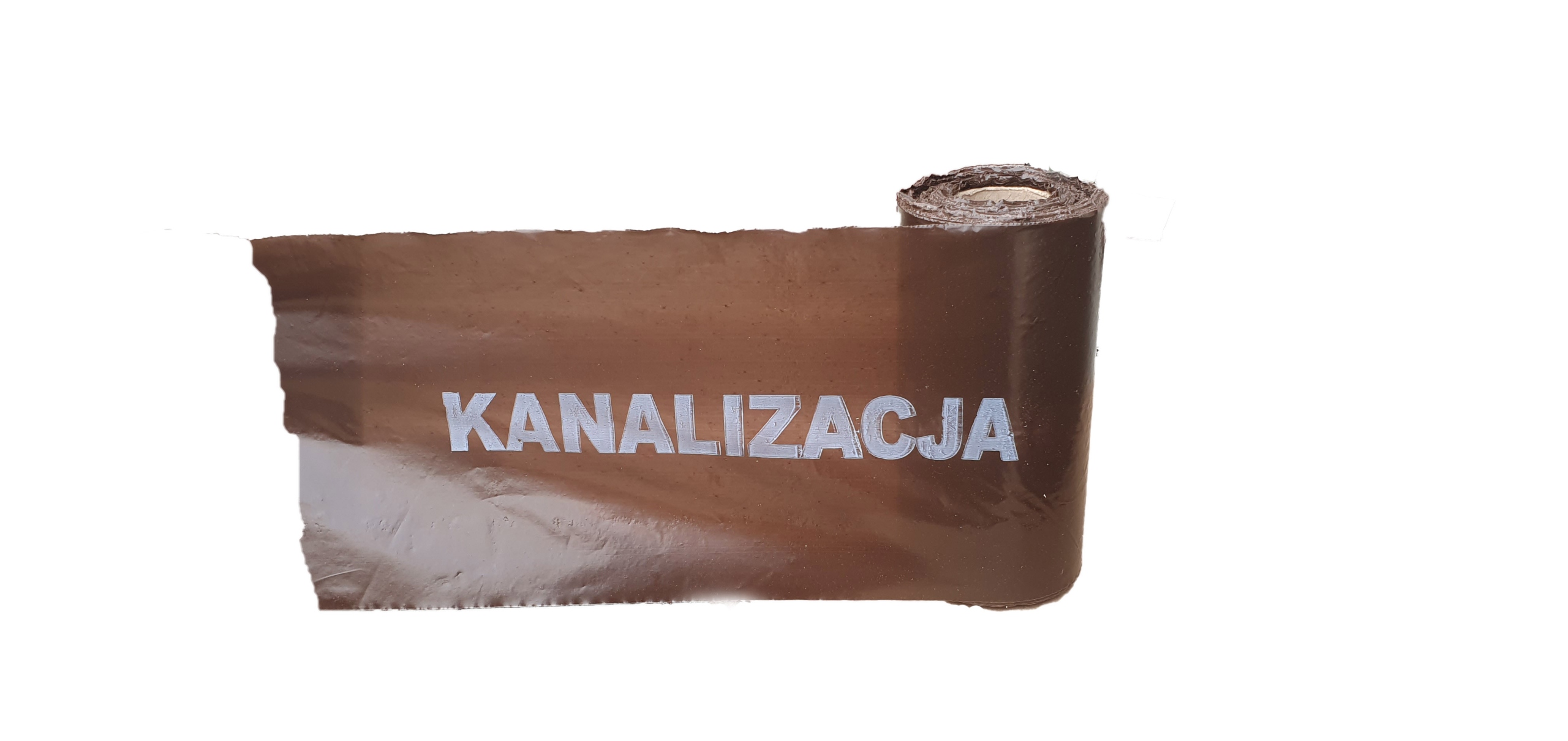 

Taśma ostrzegawcza brązowa 20cm 100mb Kanaliza