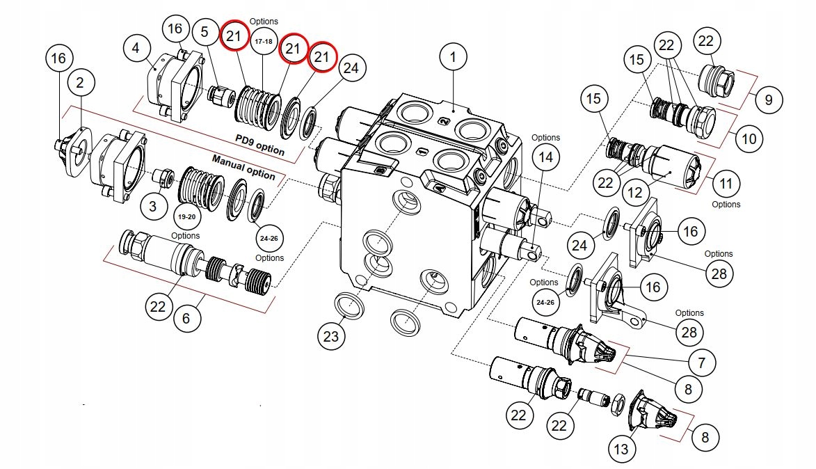 V9008 - Комплект для ремонту слайдера PV90