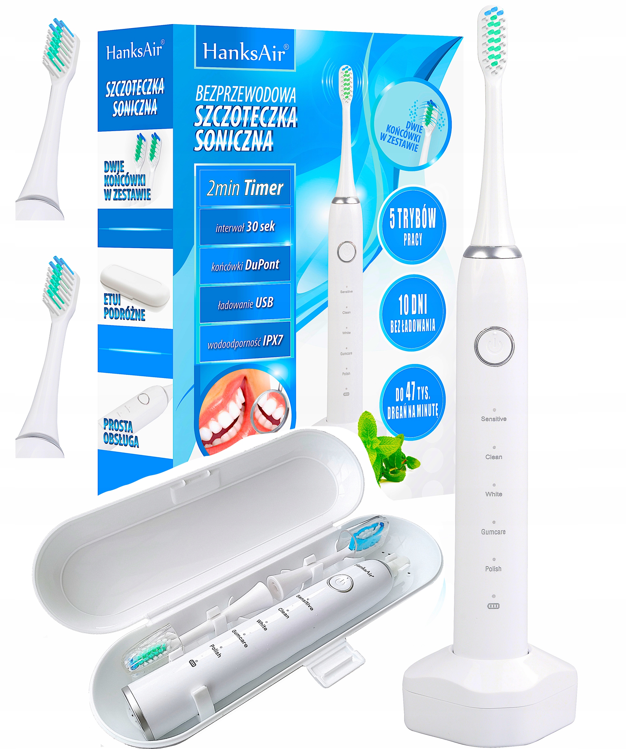 

Soniczna elektryczna szczoteczka zębów IR-800