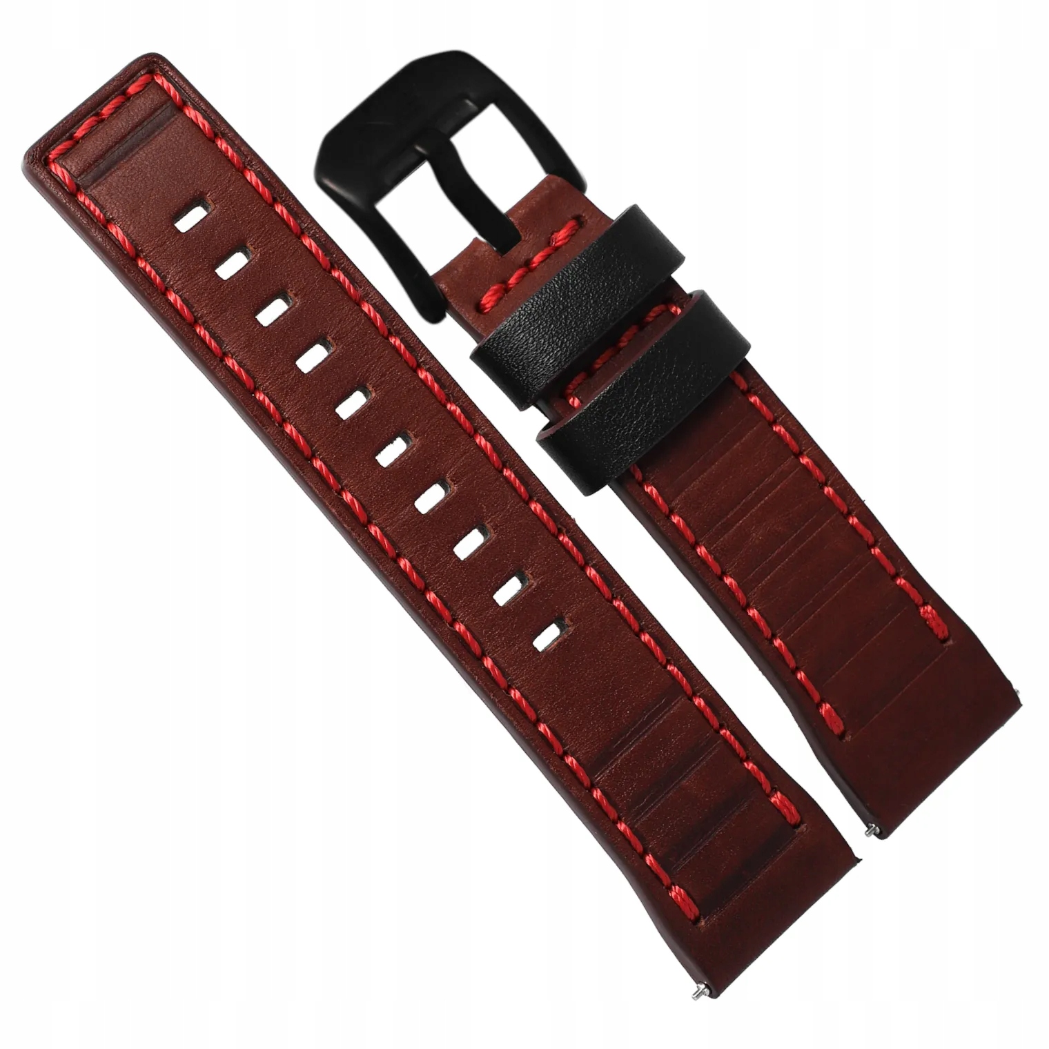 Řemínek k hodinkám Vostok Europe 24 mm Řemínek Systema kůže (A721) hnědý s