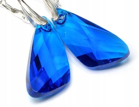 Krystalické Náušnice Barvy Wing Stříbro Certifikát