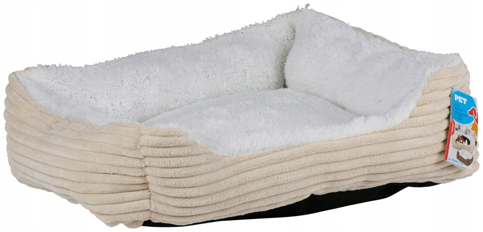 Levně Pelíšek pro malého psa a kočku 48x40x15 cm béžové, měkké, pohodlné a odolné