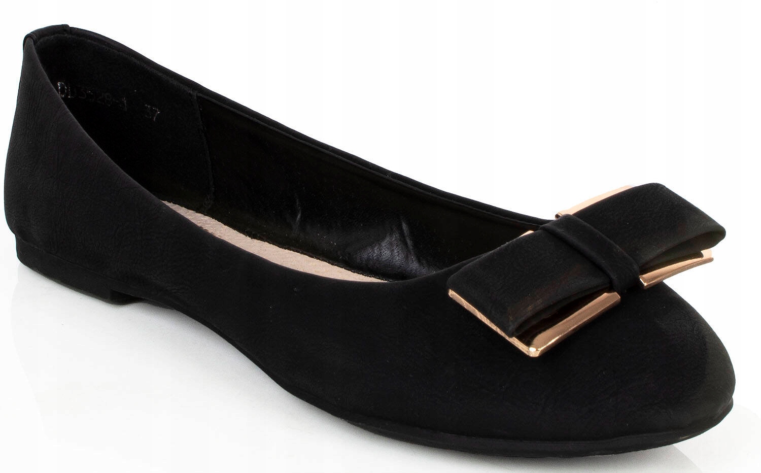 BALERINKI KLASYCZNE DAMSKIECZARNE KOKARDKA 38 Marka inna