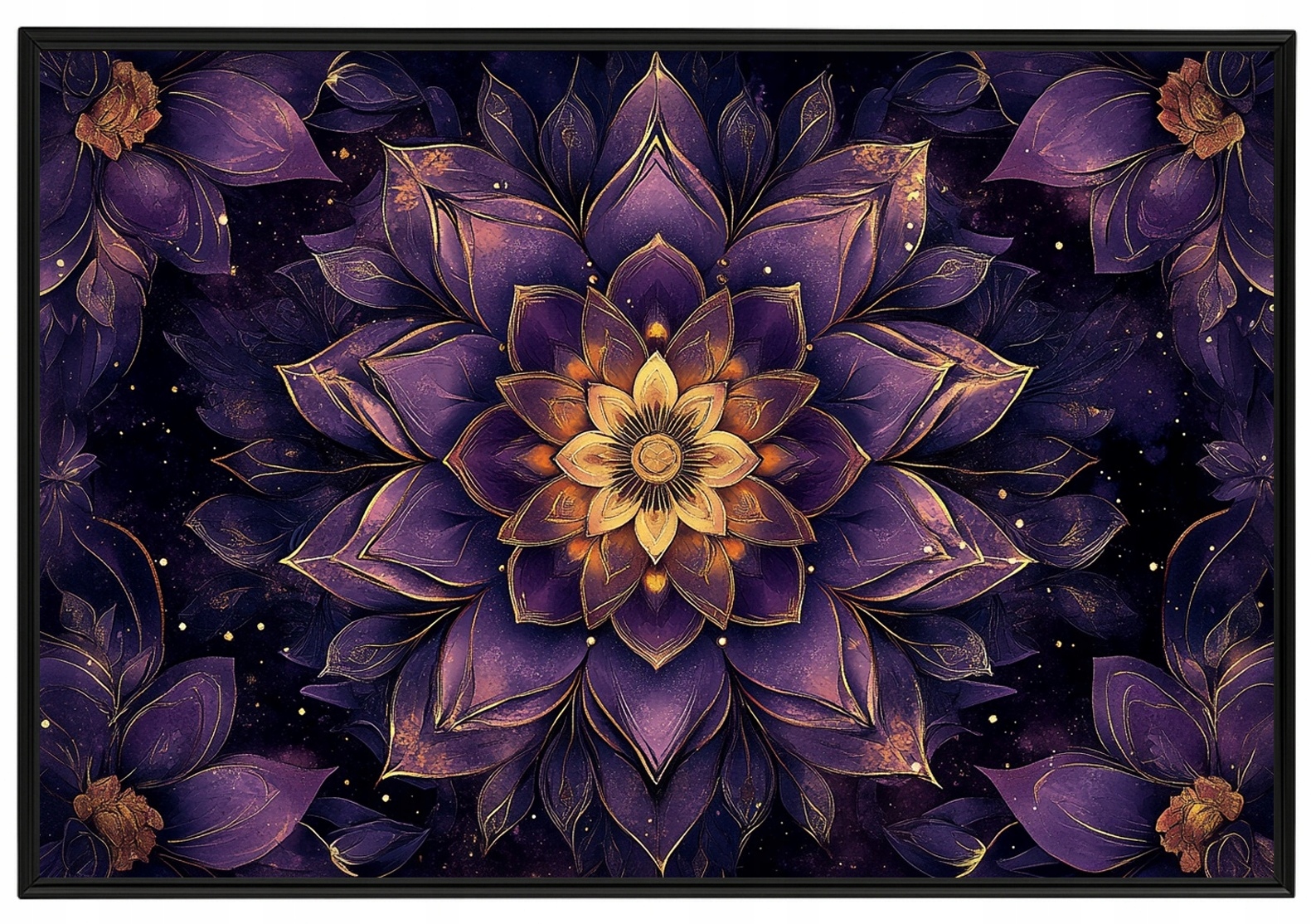 Plakát Rámeček Aluminium Mandala Harmonie Zen Meditace Energie Květina 60x40