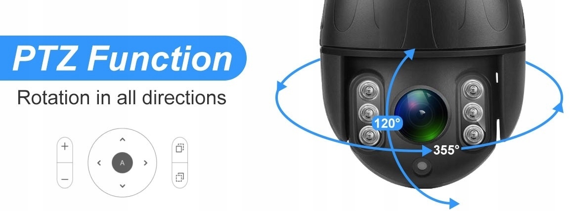 8MPX 4K KAMERA OBROTOWA WIFI PTZ Auto Tracking Model APTI-82C2-28WP