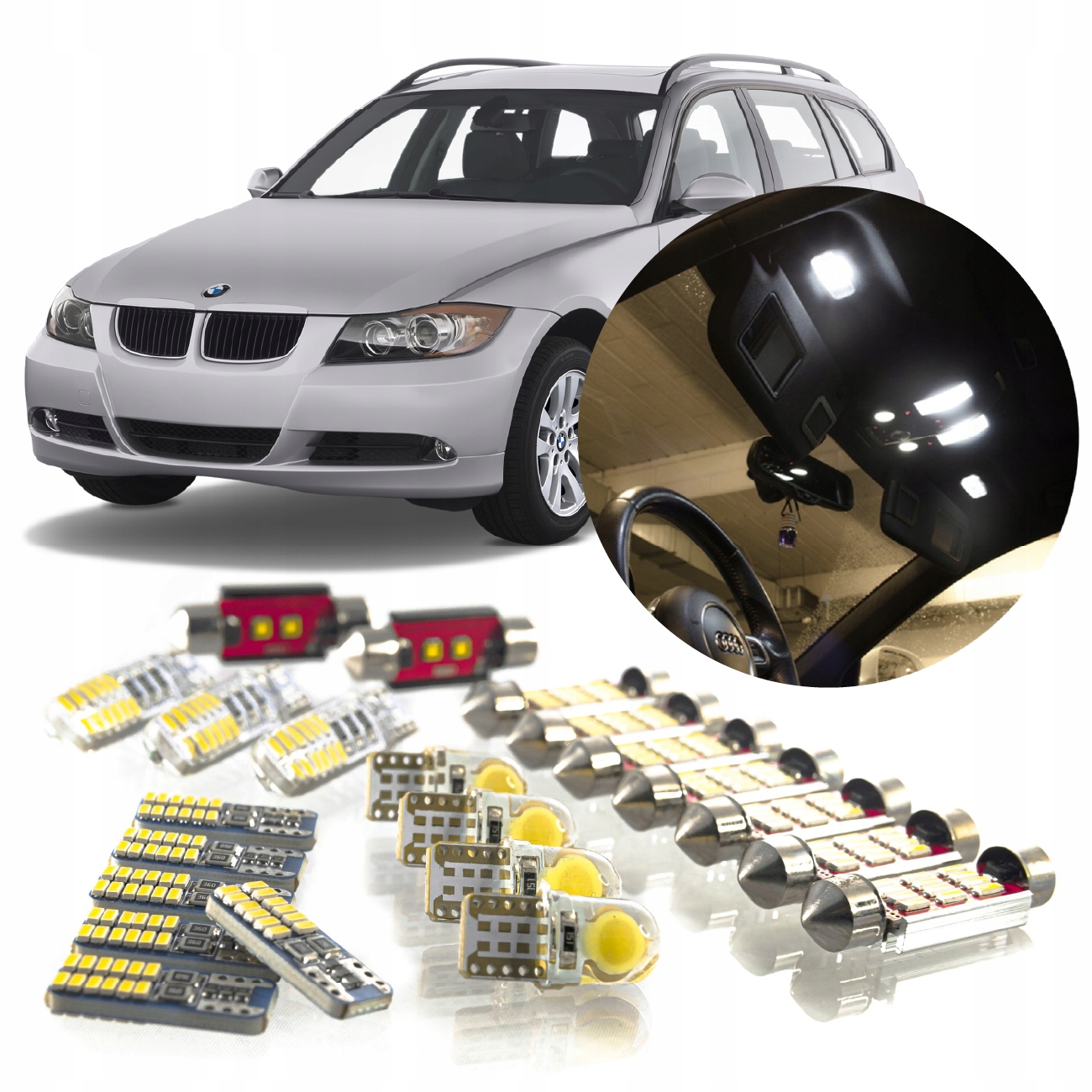 Led Žárovky Bmw E91 Sada Led Osvětlení Interiéru! Vip Vysoká Kvalita