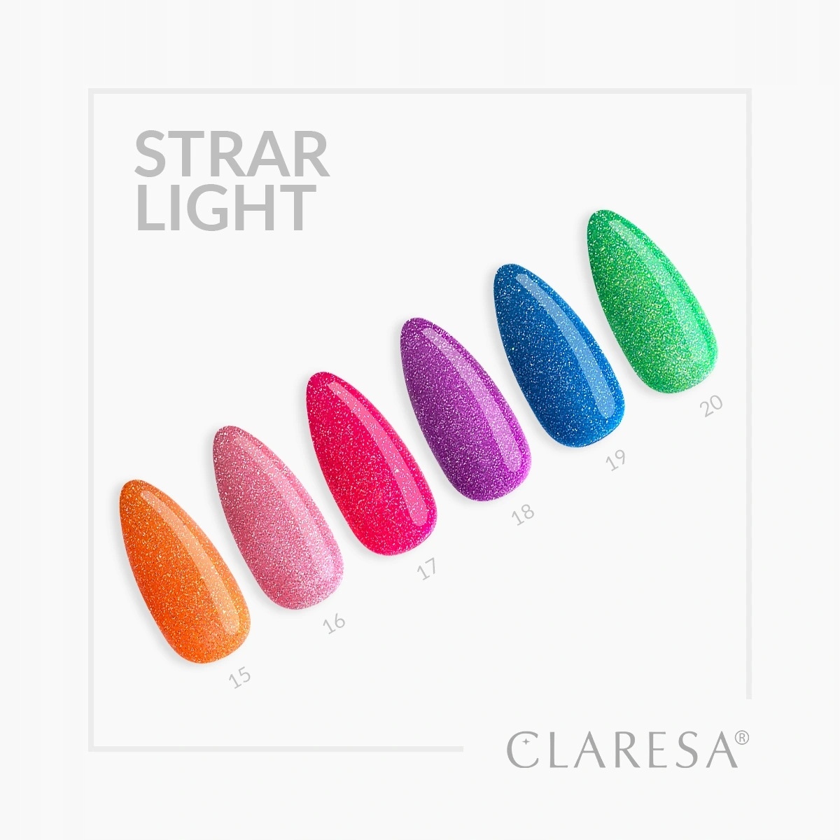 Claresa starlight 17 fuchsia pink hybrid лак для нігтів з ефектом блиску — фото 8