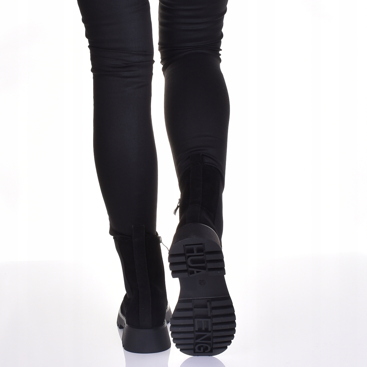 BOTKI SZTYBLETY WYSOKIE WSUWANE WIOSENNE KLASYCZNE Rozmiar 38