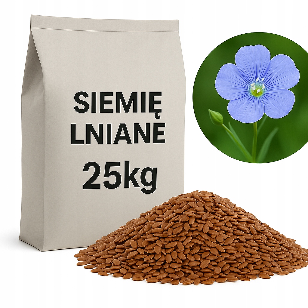 Siemię lniane Len Brązowy Naturalne Ziarna 25kg