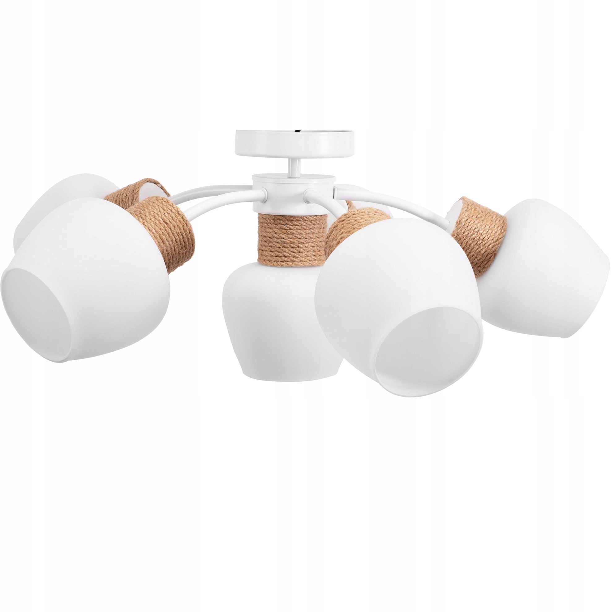 Stropná Lampa Boho Sklenené Tienidlá S Rustikálnou Šnúrkou APP1590-6CP