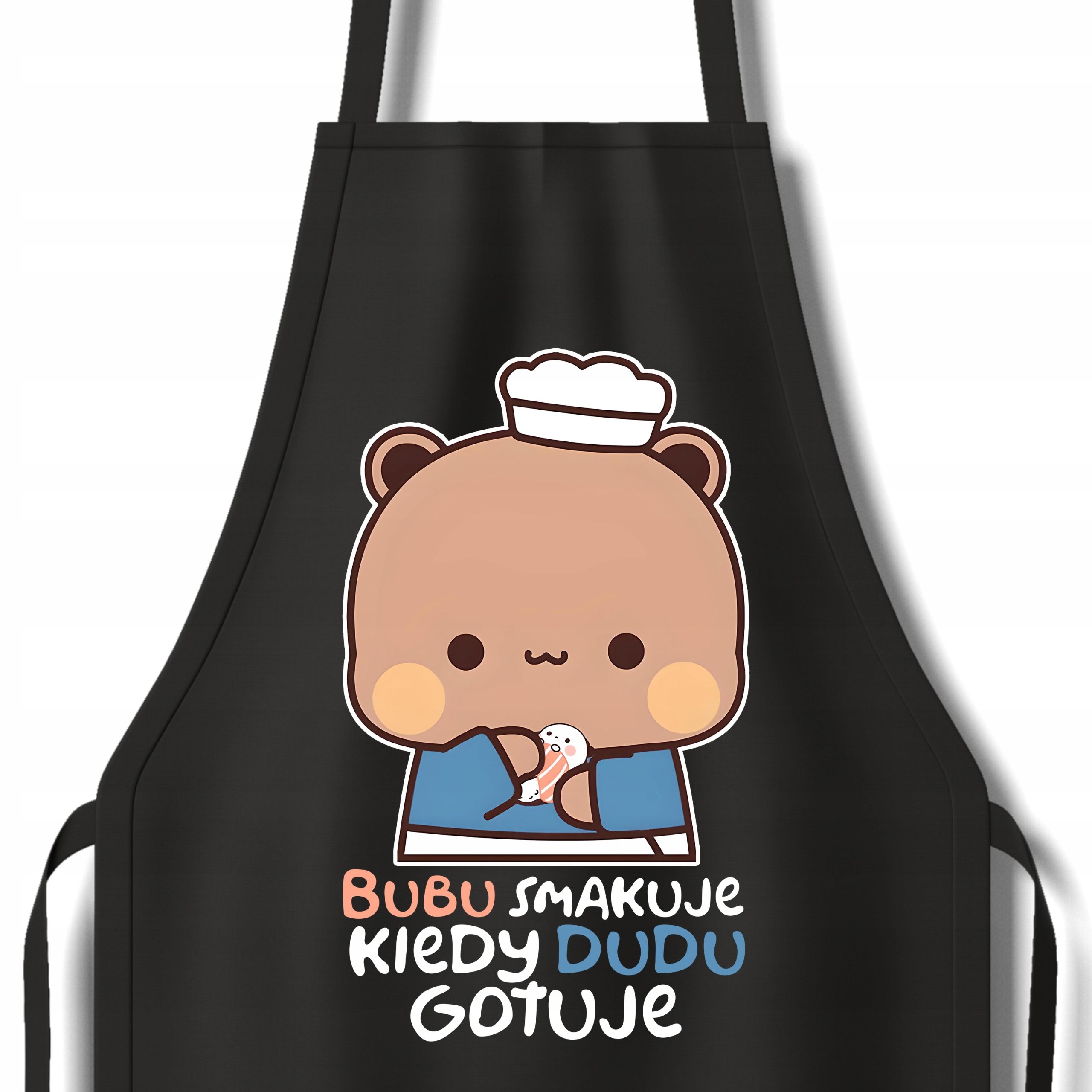 Kuchyňská Zástěra Černá Bubu Chutná, Když Dudu Vaří Jako Dárek, Kvalita Wz