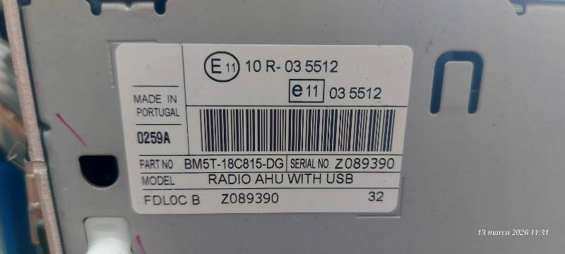 RADIO BM5T18C815DG FORD FOCUS MK3