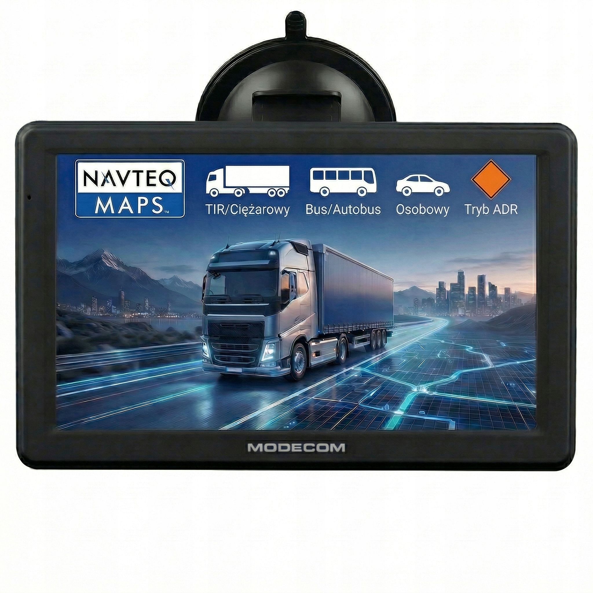 Navigace 7 palců pro nákladní vozidlo Modecom Sx 7.2 mapy Tir Bus Fotoradary 2026