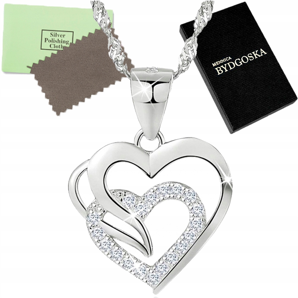 

Naszyjnik Srebrny Serce Srebro Próba 925