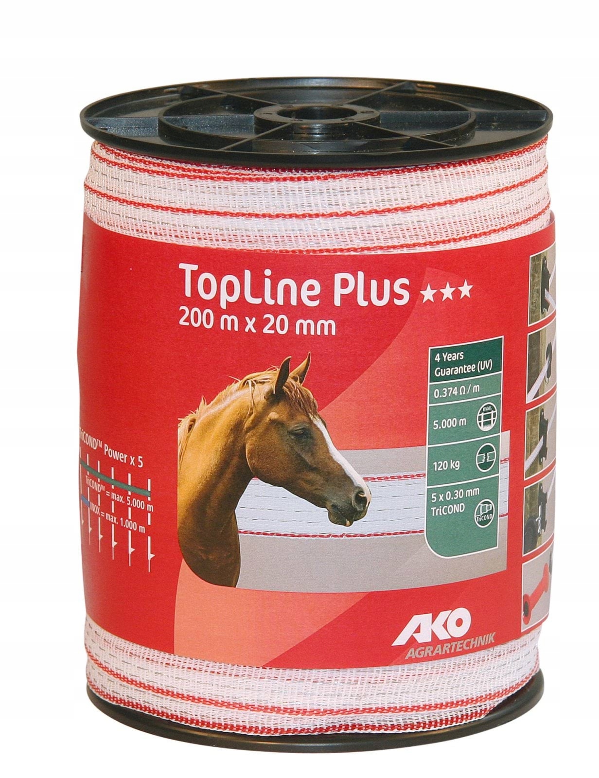 Stínící Panelové Pásy Top Line Plus 200 m x 20 mm Bílá Červená Ako