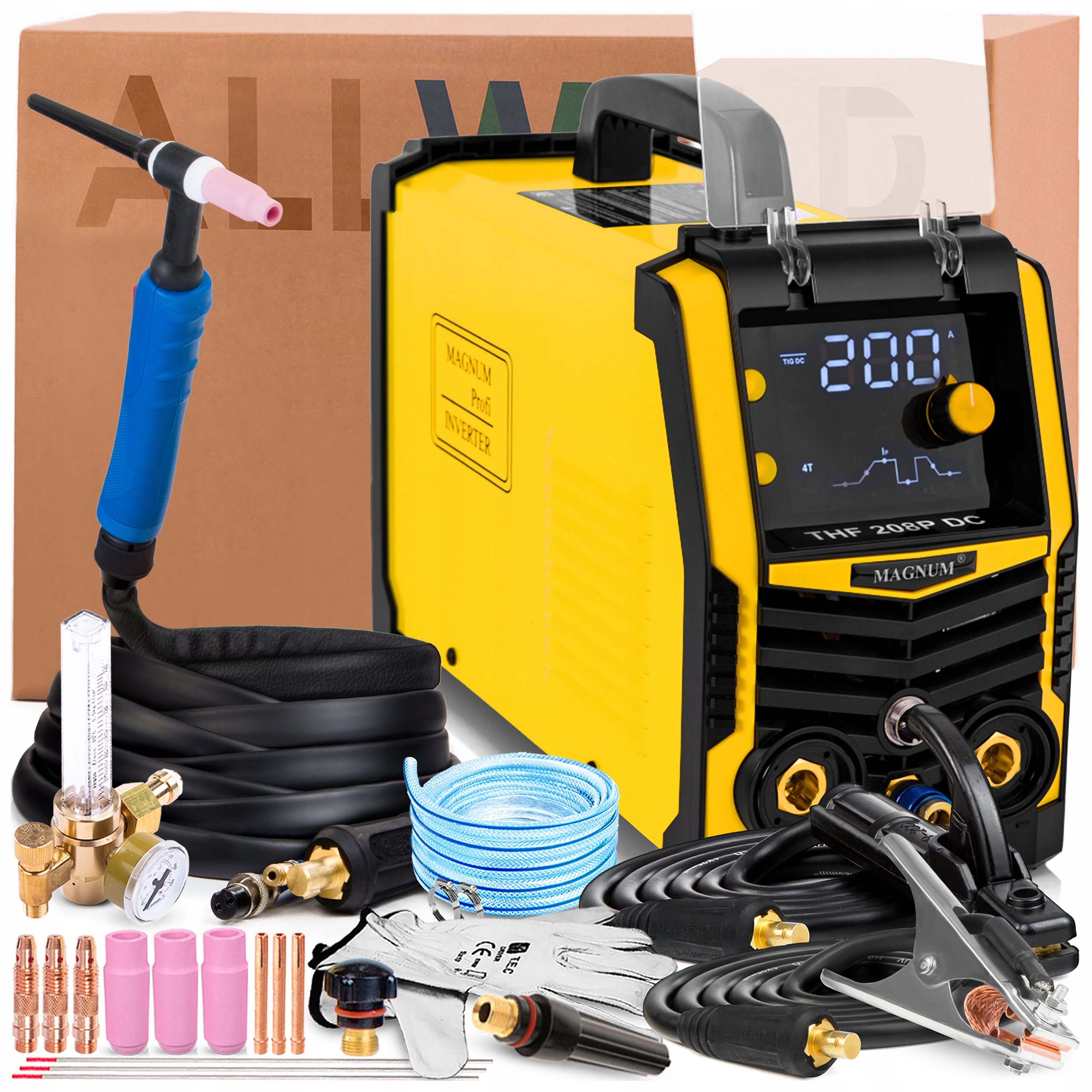 Svářečka Magnum Thf 208P Tig DC 230V 200A Pulzní Bodové Svařování Mma 2T/4T
