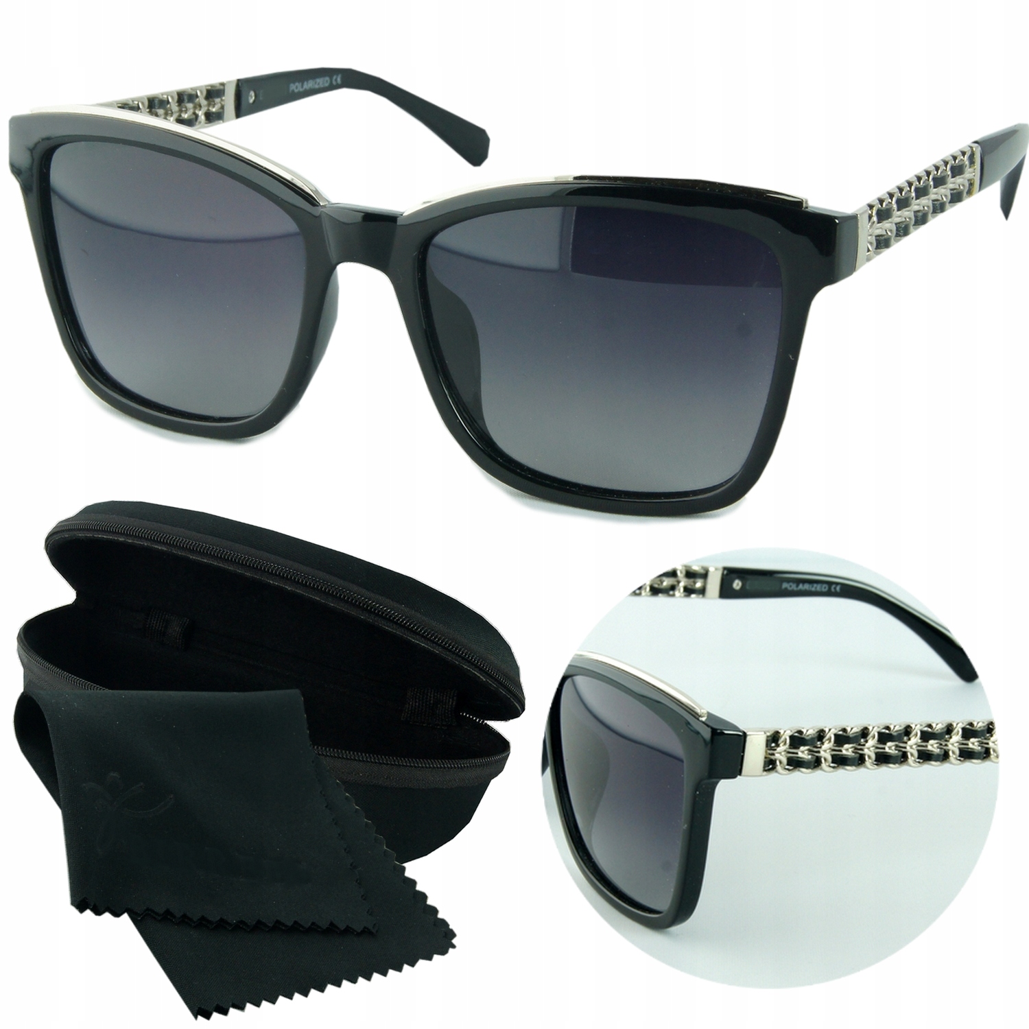 

Okulary Damskie Złote Cat Eye Etui 207 -50%