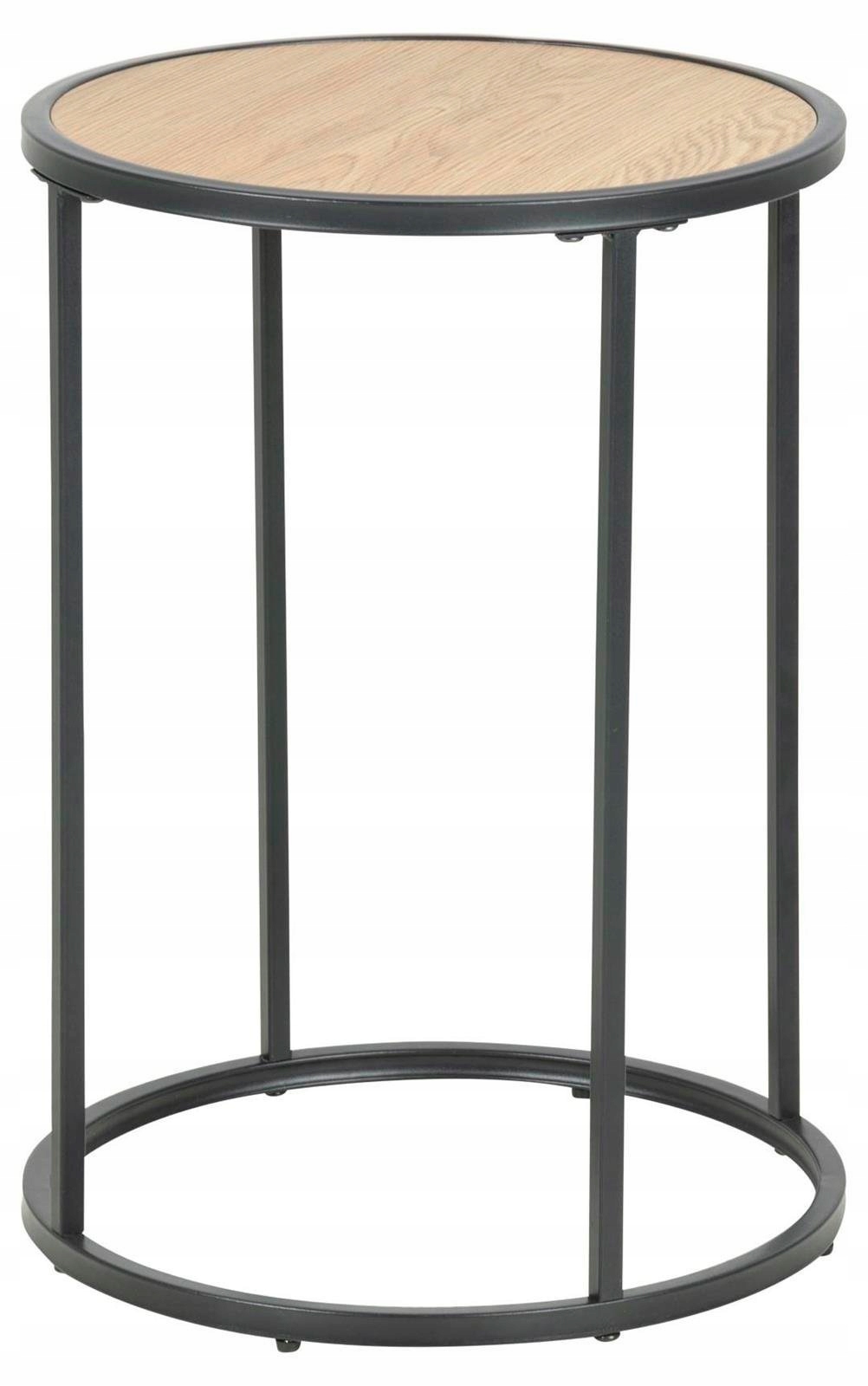 Stůl Kulatý Seaford Dub 40x40 cm Kovový