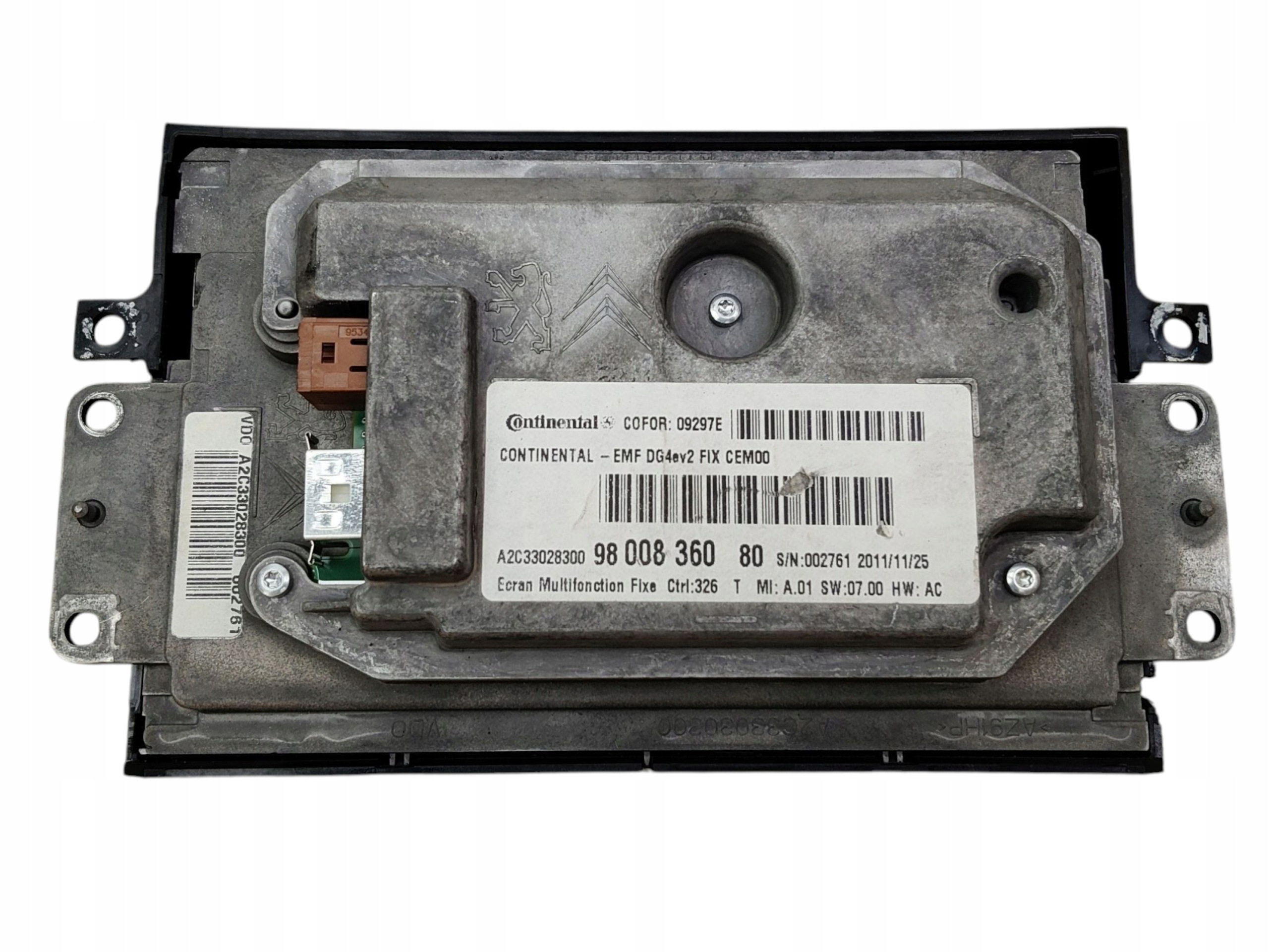 display RADIA navigation devices GPS CITROEN DS4 C4 II B7 9800836080