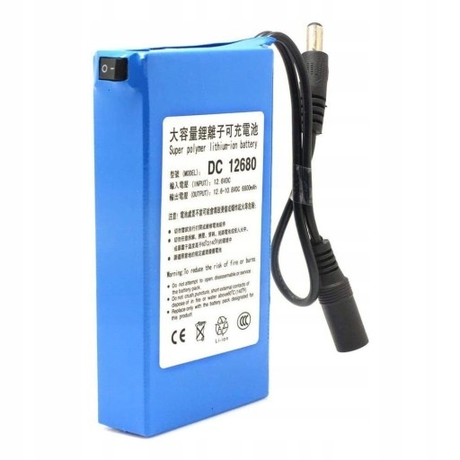 Akumulator 12V Li-Ion 6800mAh UPS kamery IP AHD CCTV Marka bez marki
