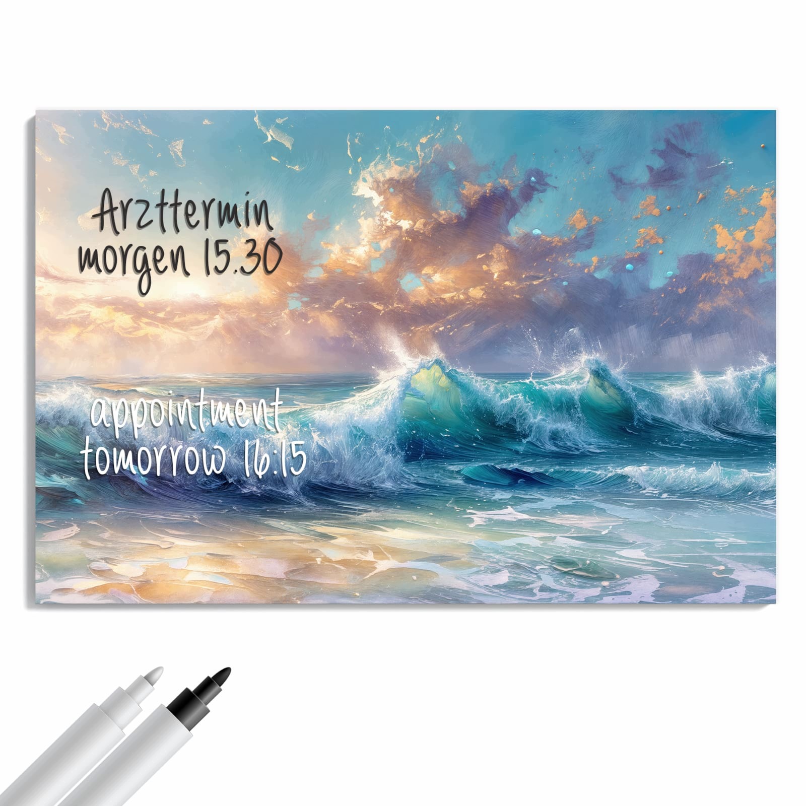 Magnetická tabule Vlny oceánu Východ slunce 60 × 40 cm